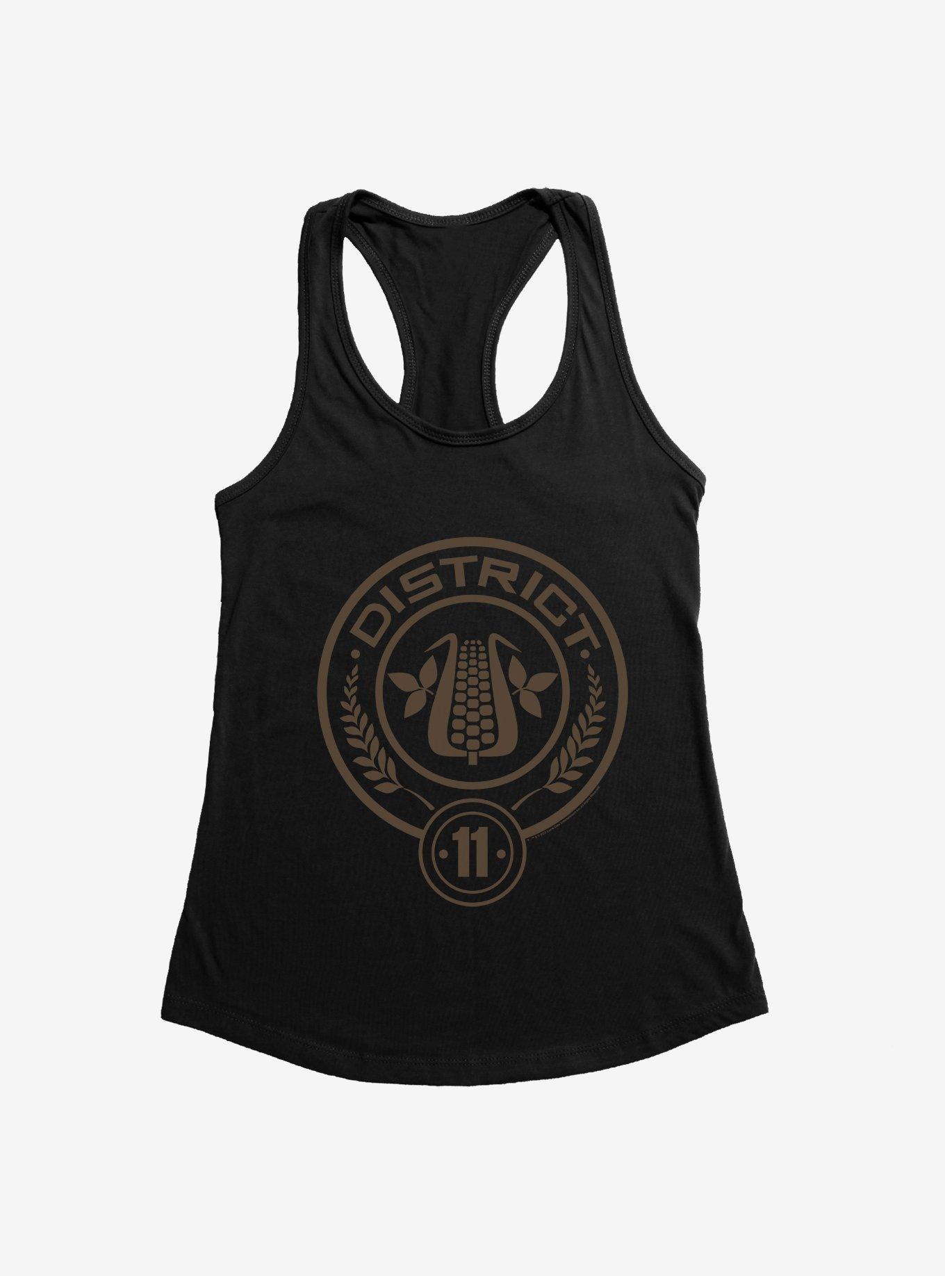 Hunger Games District 11 Logo Girls Tank, BLACK, hi-res