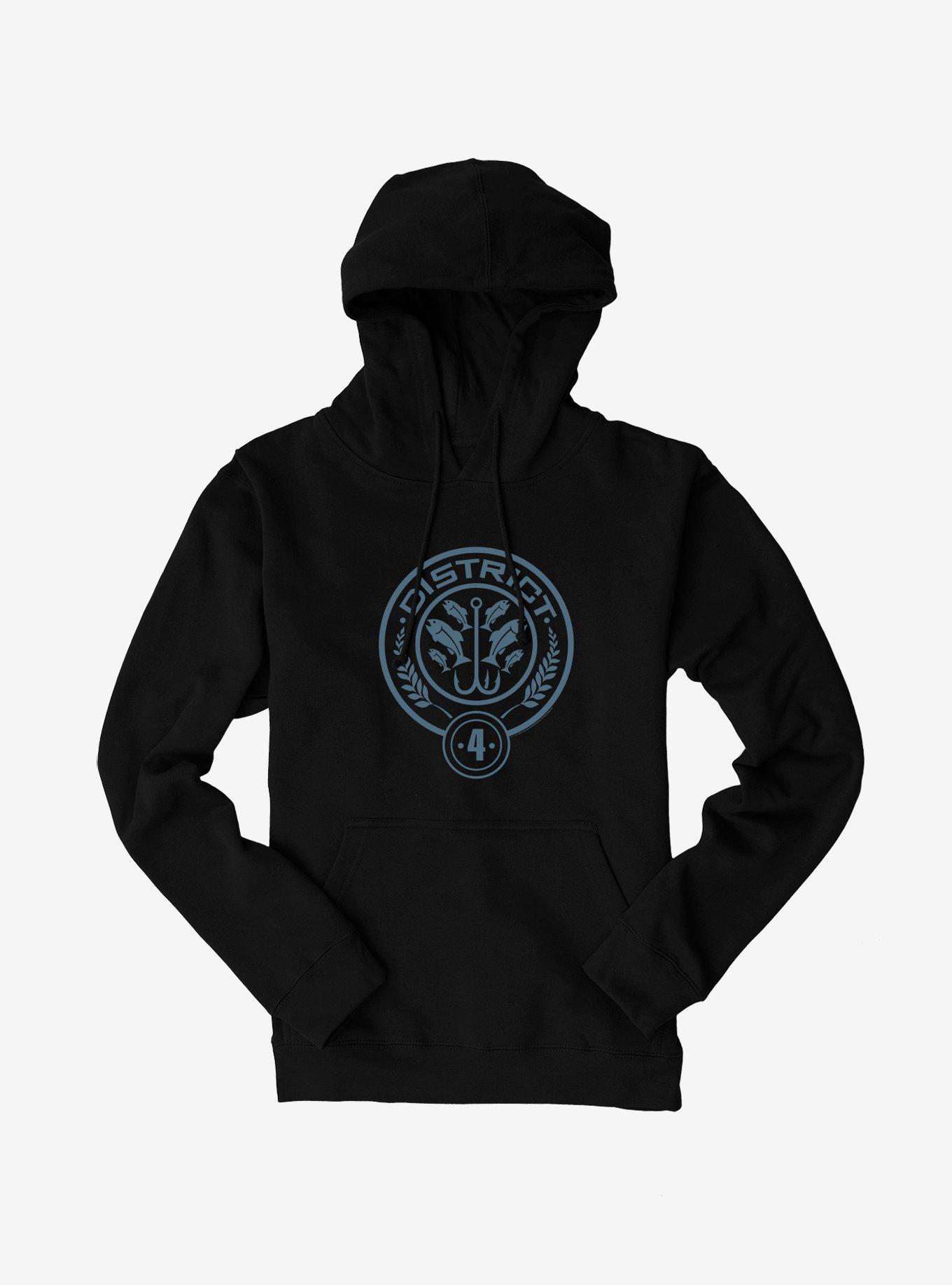 Hunger Games District 4 Logo Hoodie, BLACK, hi-res