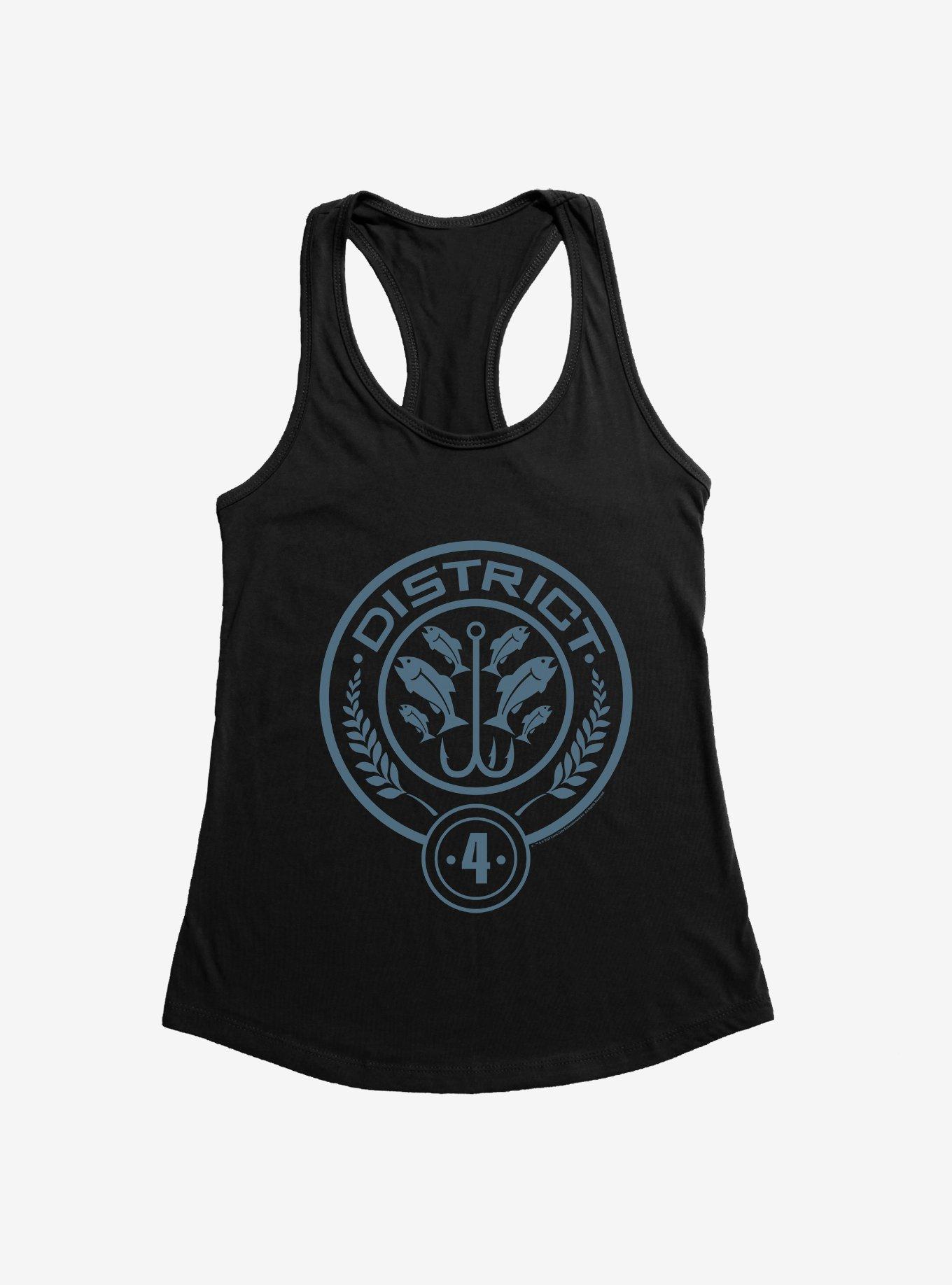 Maglietta Donna Hunger Games – Distretto 4 – Cotone 100%, Manica Corta, Taglia S – Ufficiale