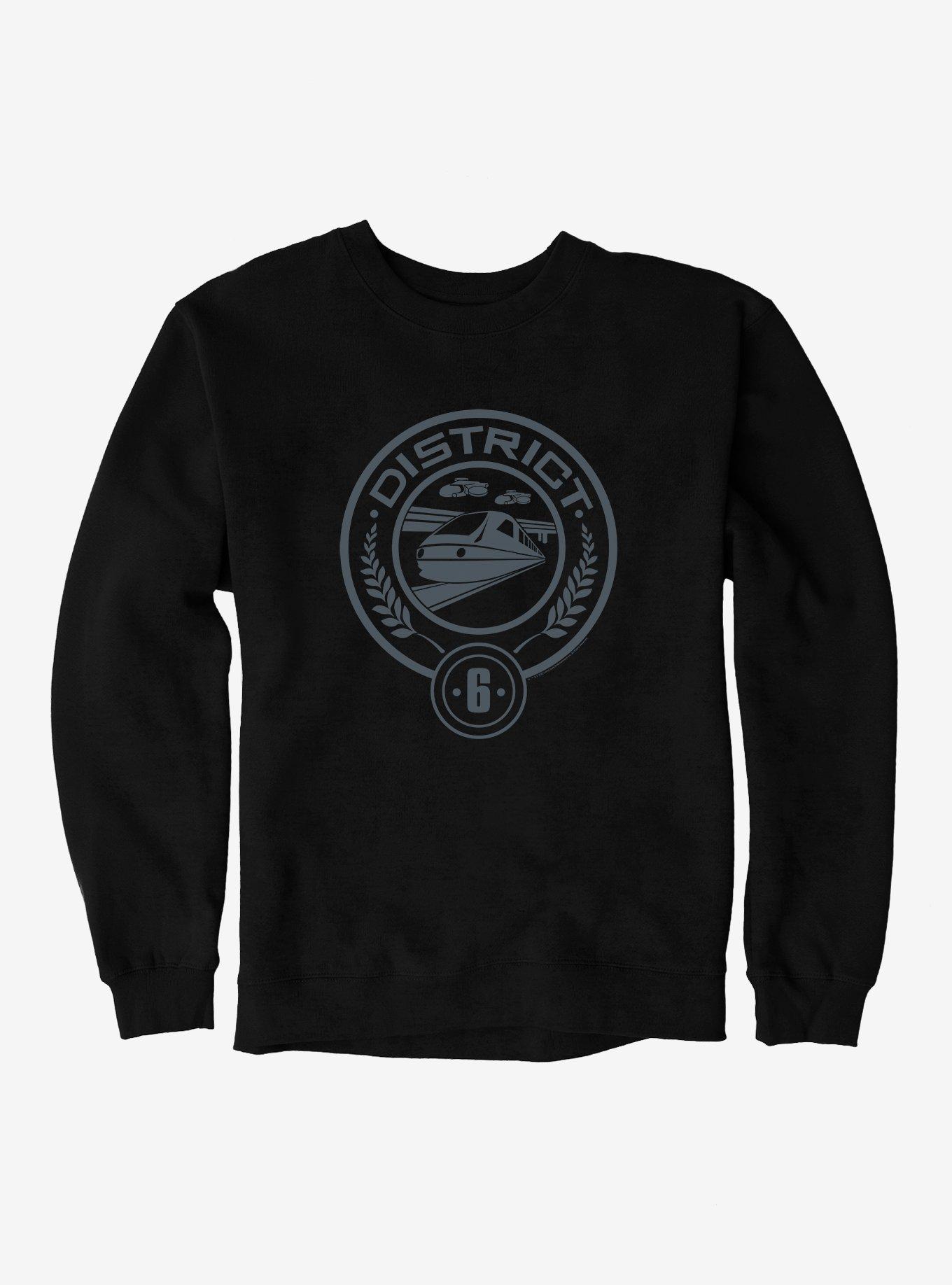 Hunger Games District 6 Logo Sweatshirt, BLACK, hi-res
