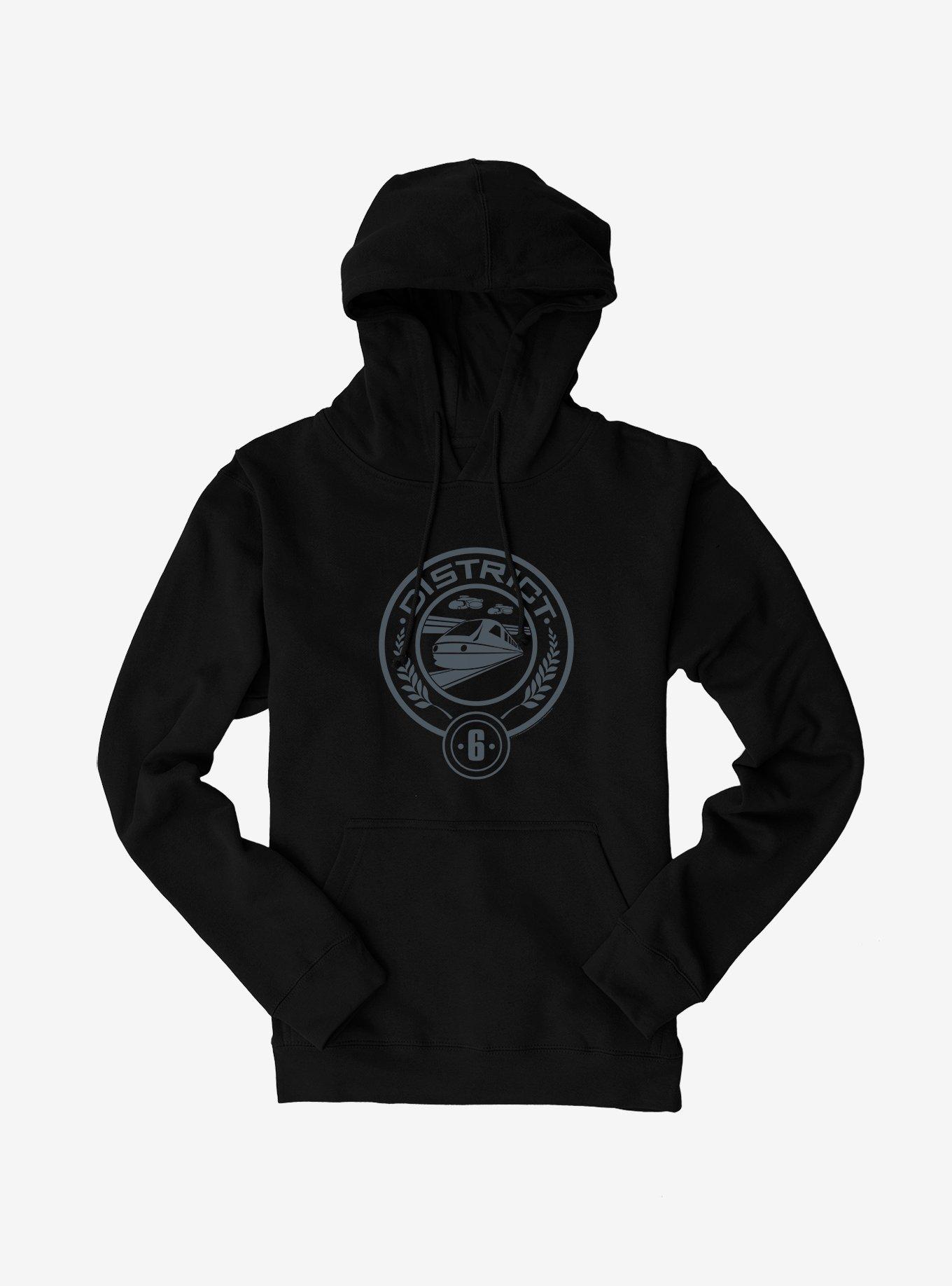 Hunger Games District 6 Logo Hoodie, BLACK, hi-res
