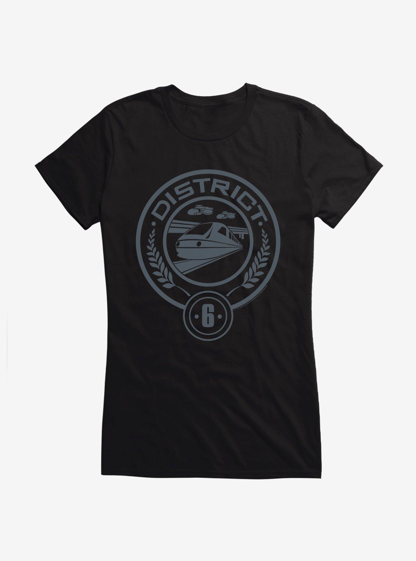 Hunger Games District 6 Logo Girls T-Shirt, BLACK, hi-res