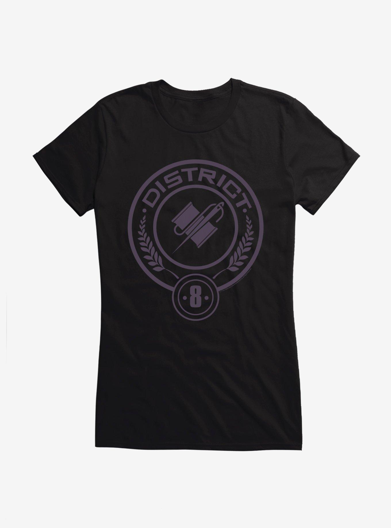 Hunger Games District 8 Logo Girls T-Shirt, BLACK, hi-res