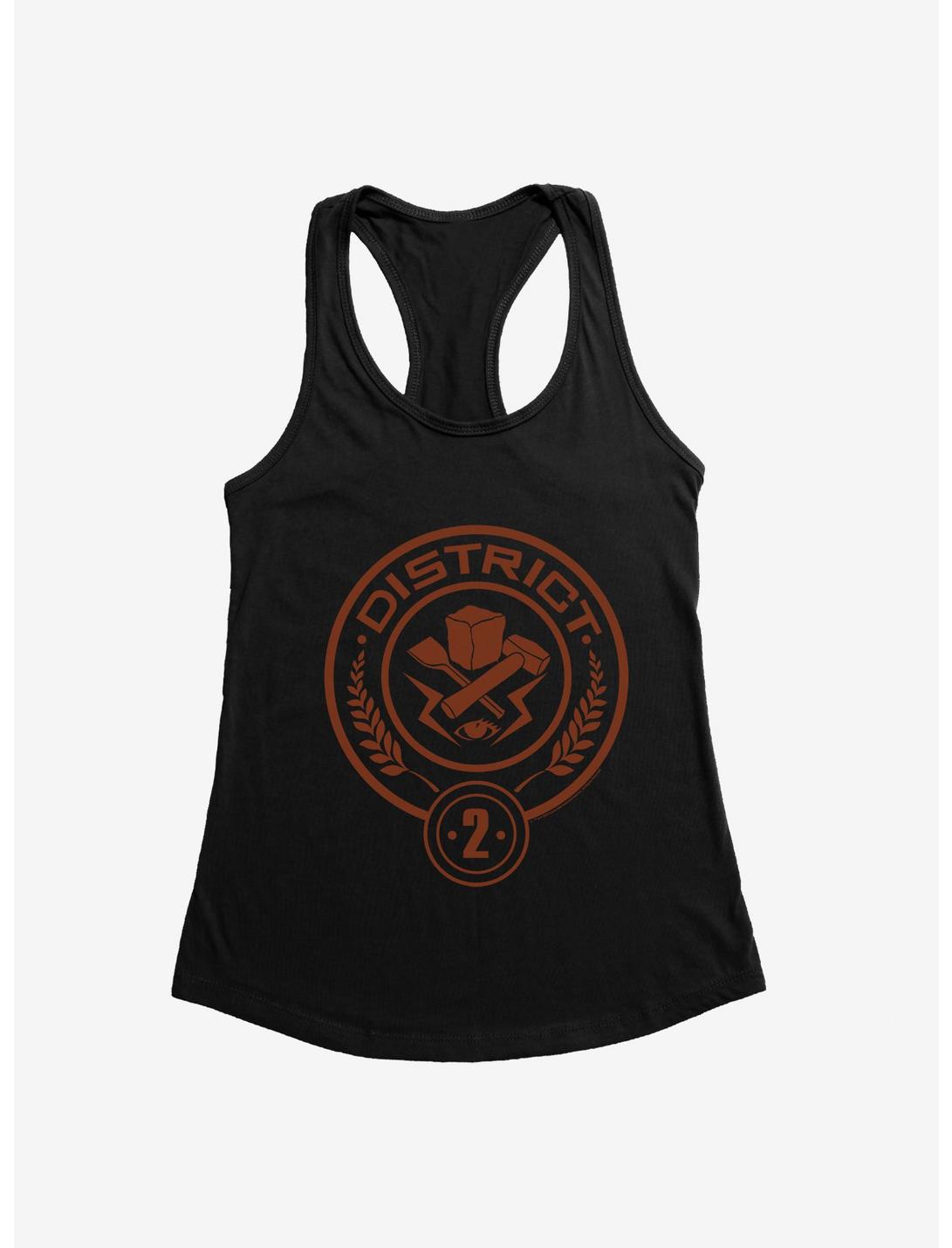 Hunger Games District 2 Logo Womens Tank Top, BLACK, hi-res
