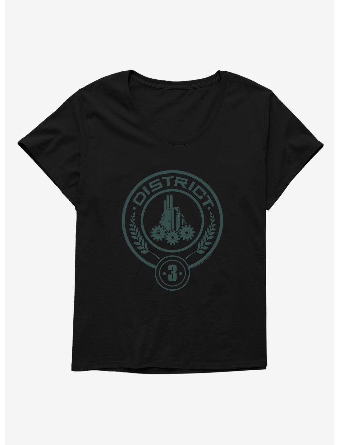 Hunger Games District 3 Logo Womens T-Shirt Plus Size, BLACK, hi-res