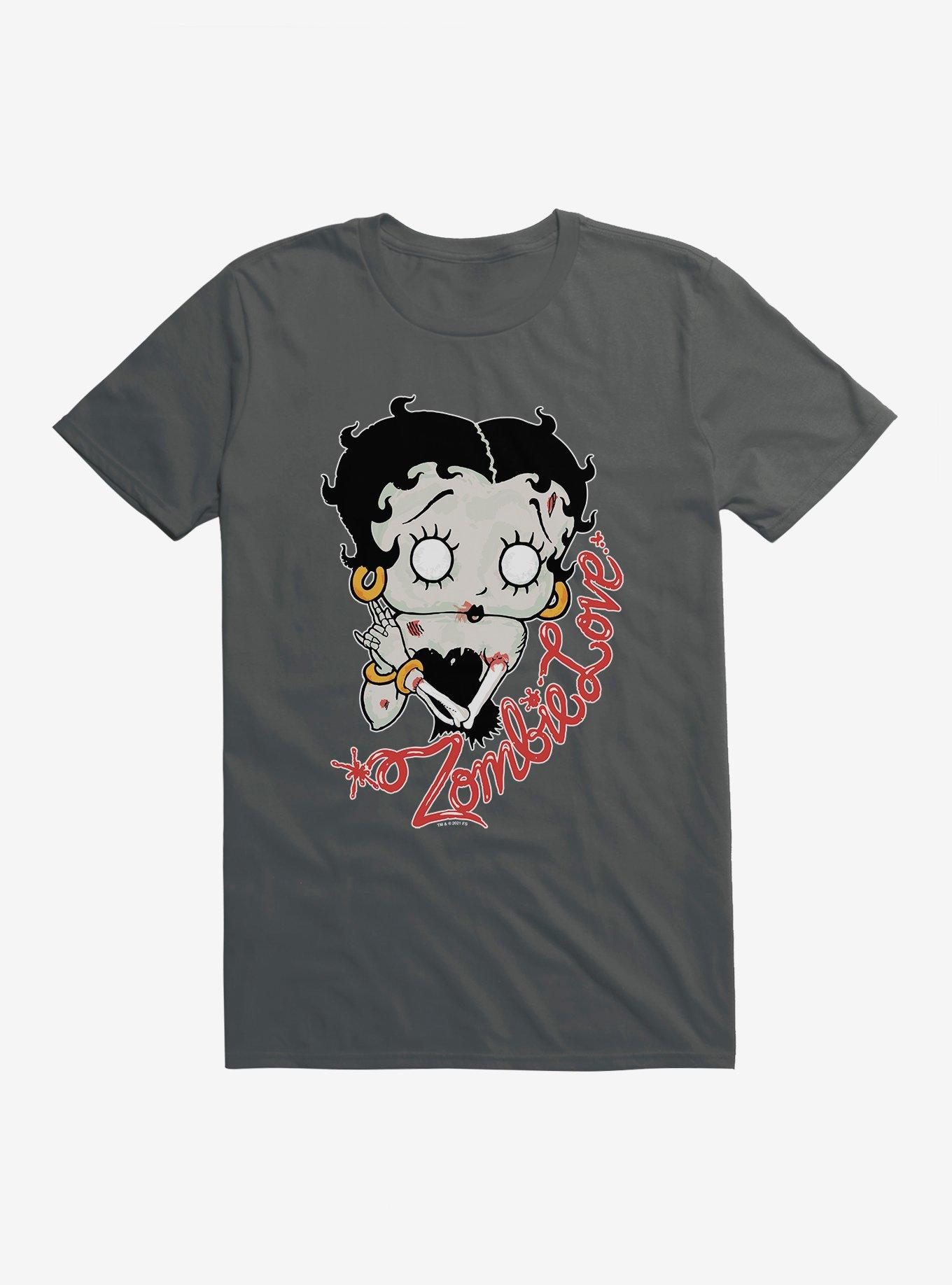 Betty Boop Zombie Love T-Shirt, CHARCOAL, hi-res