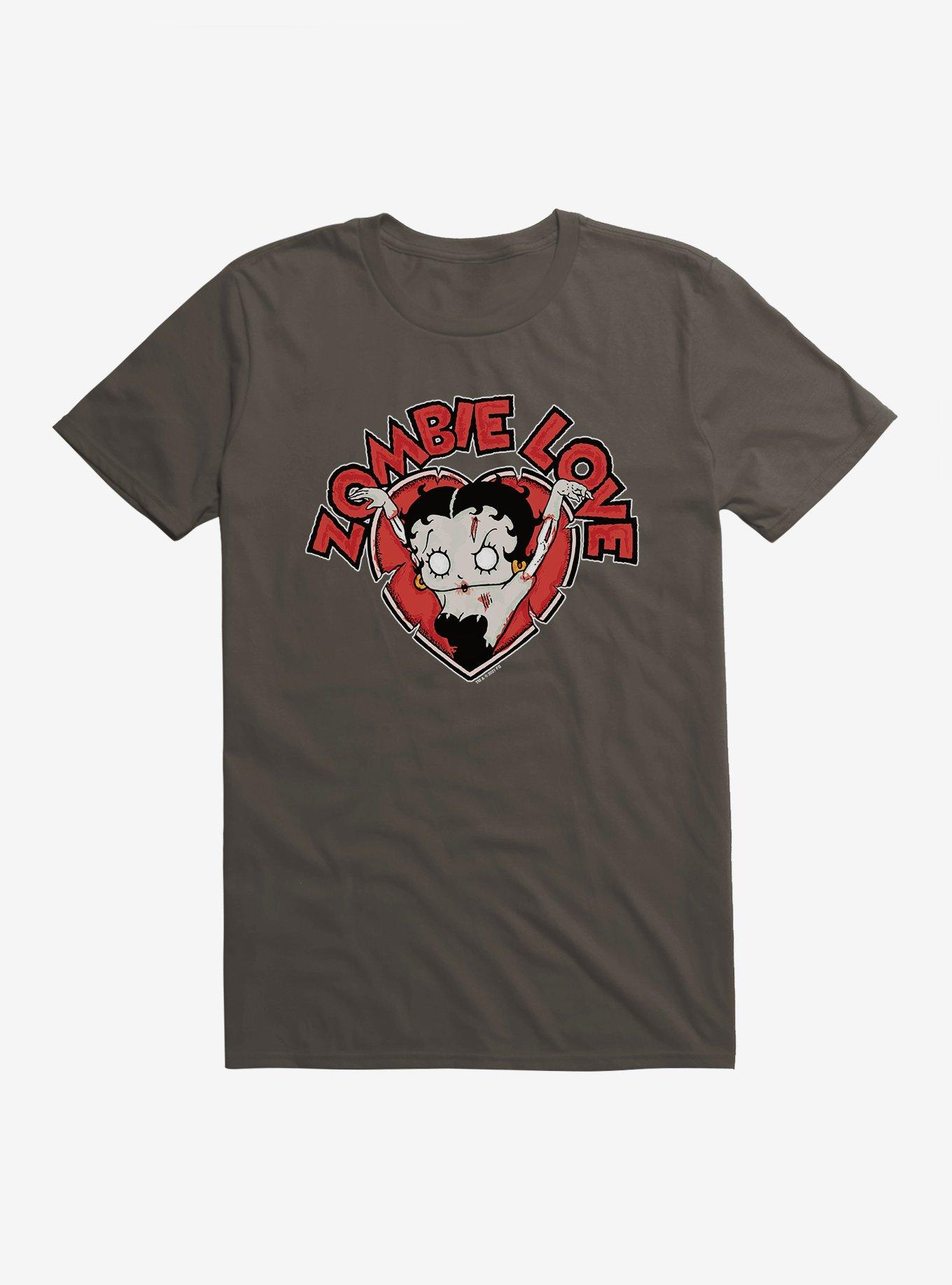 Betty Boop Zombie Love Heart T-Shirt, , hi-res