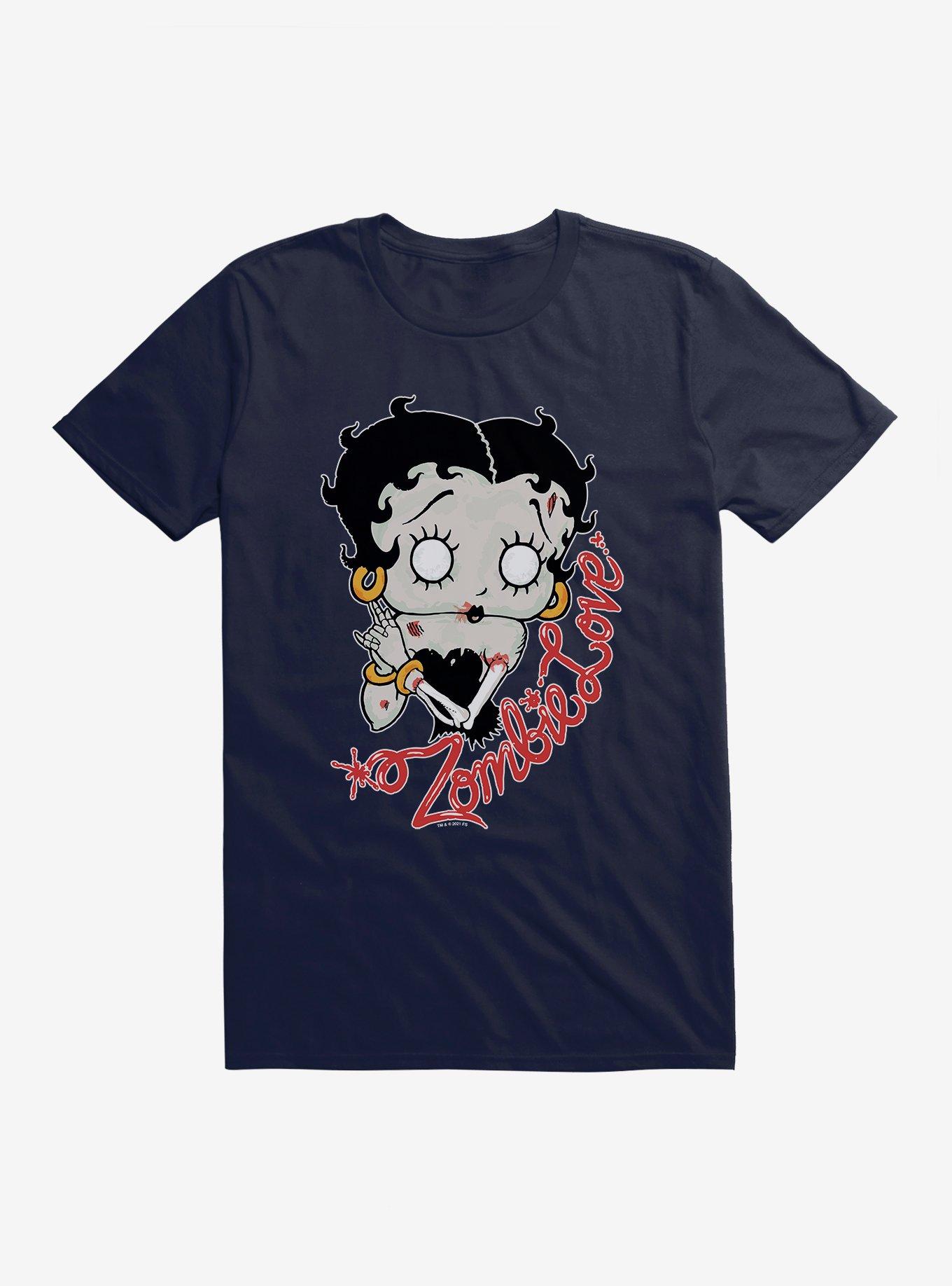 Betty Boop Zombie Love T-Shirt, NAVY, hi-res