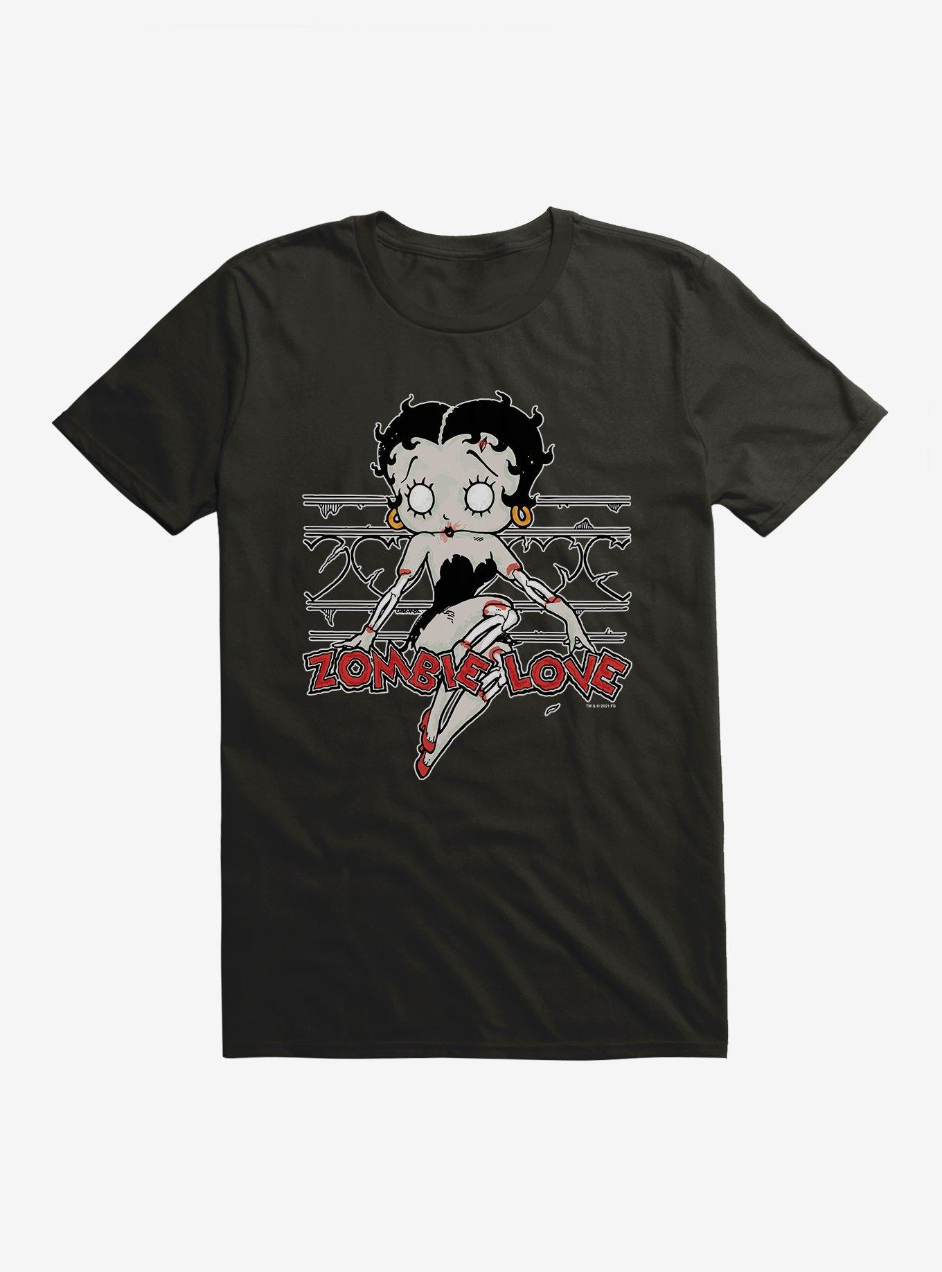 Betty Boop Zombie Love Pose T-Shirt, BLACK, hi-res