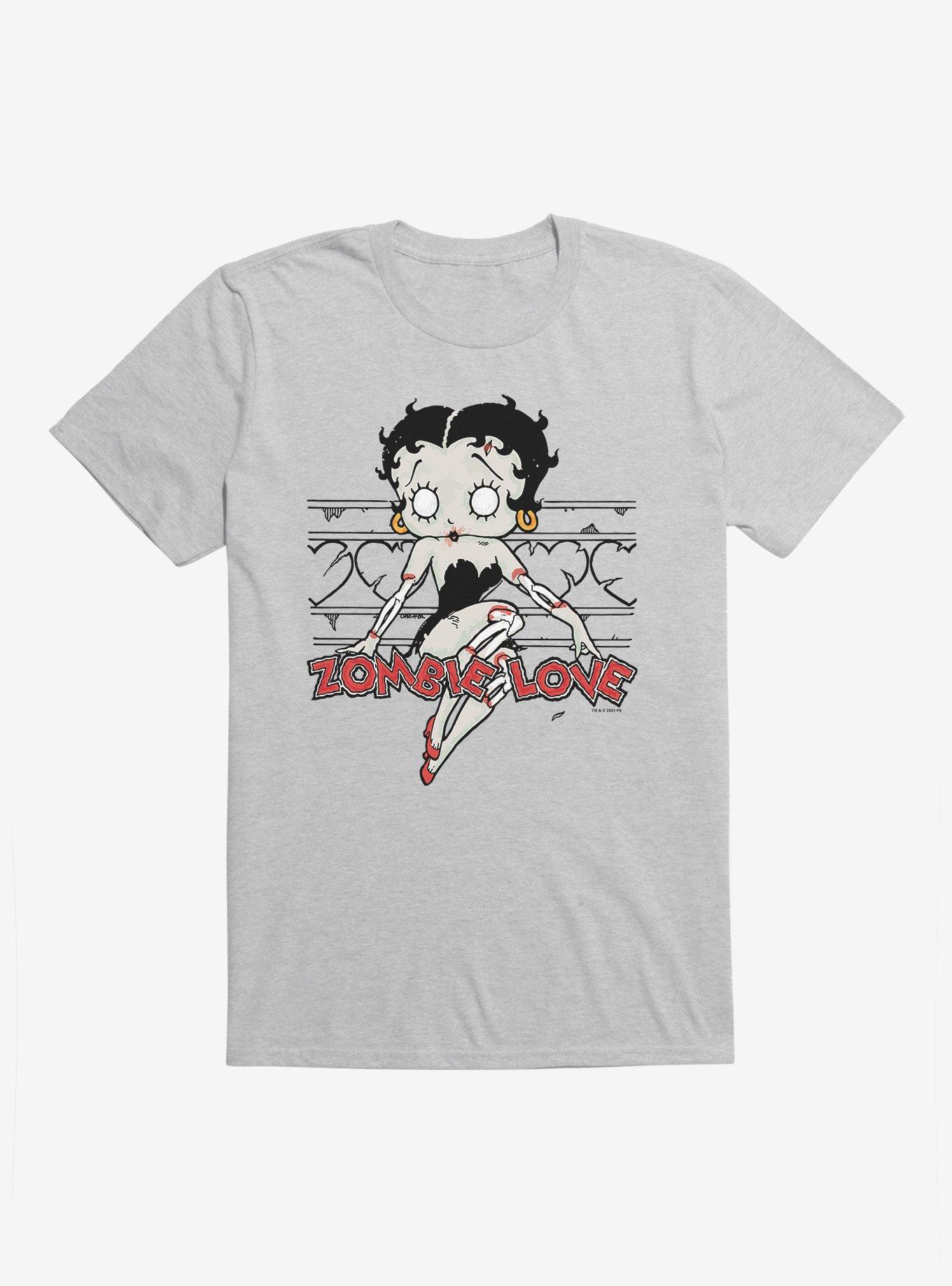 Betty Boop Zombie Love Pose T-Shirt, SPORT GRAY, hi-res