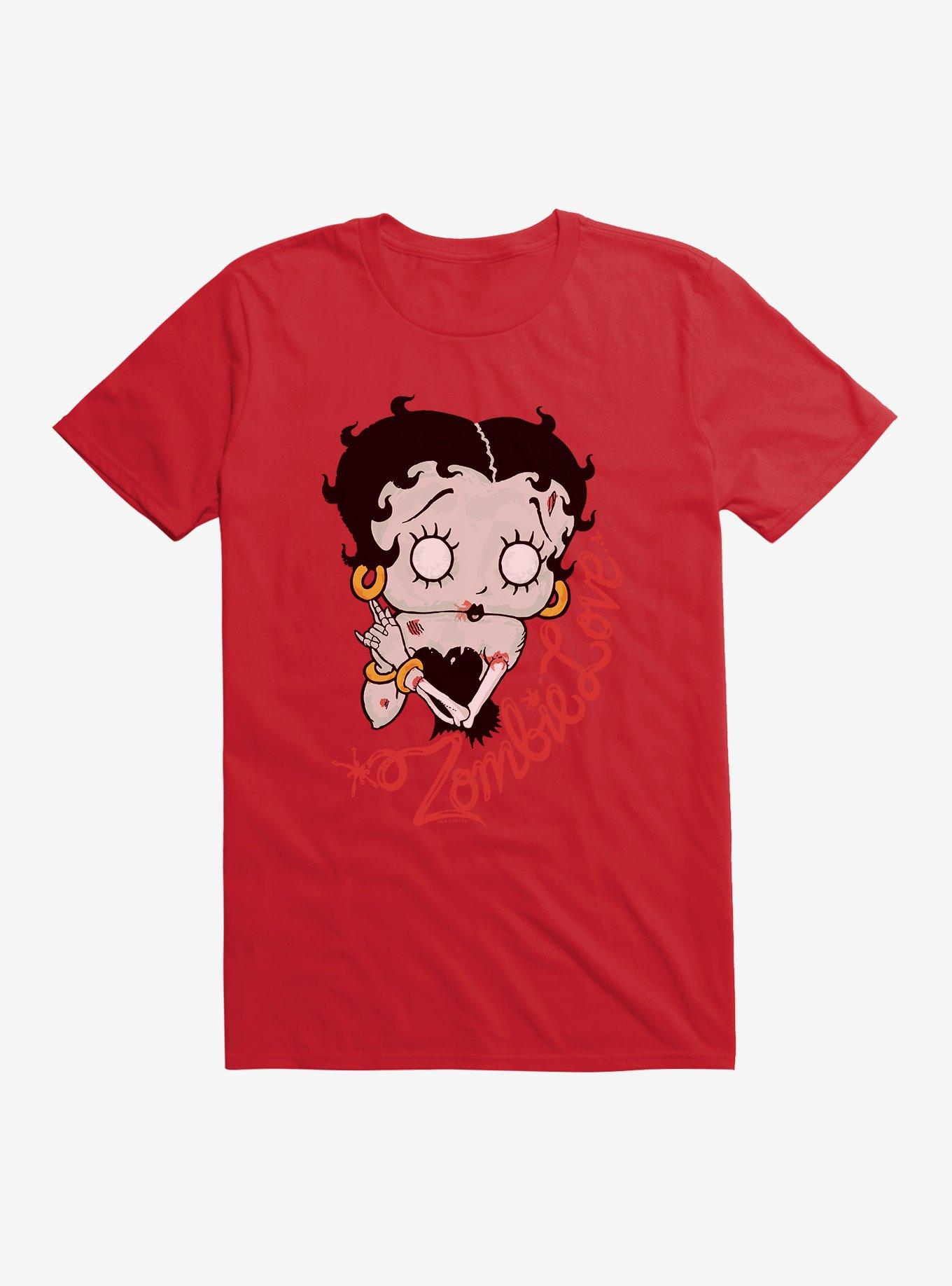 Betty Boop Zombie Love T-Shirt, RED, hi-res