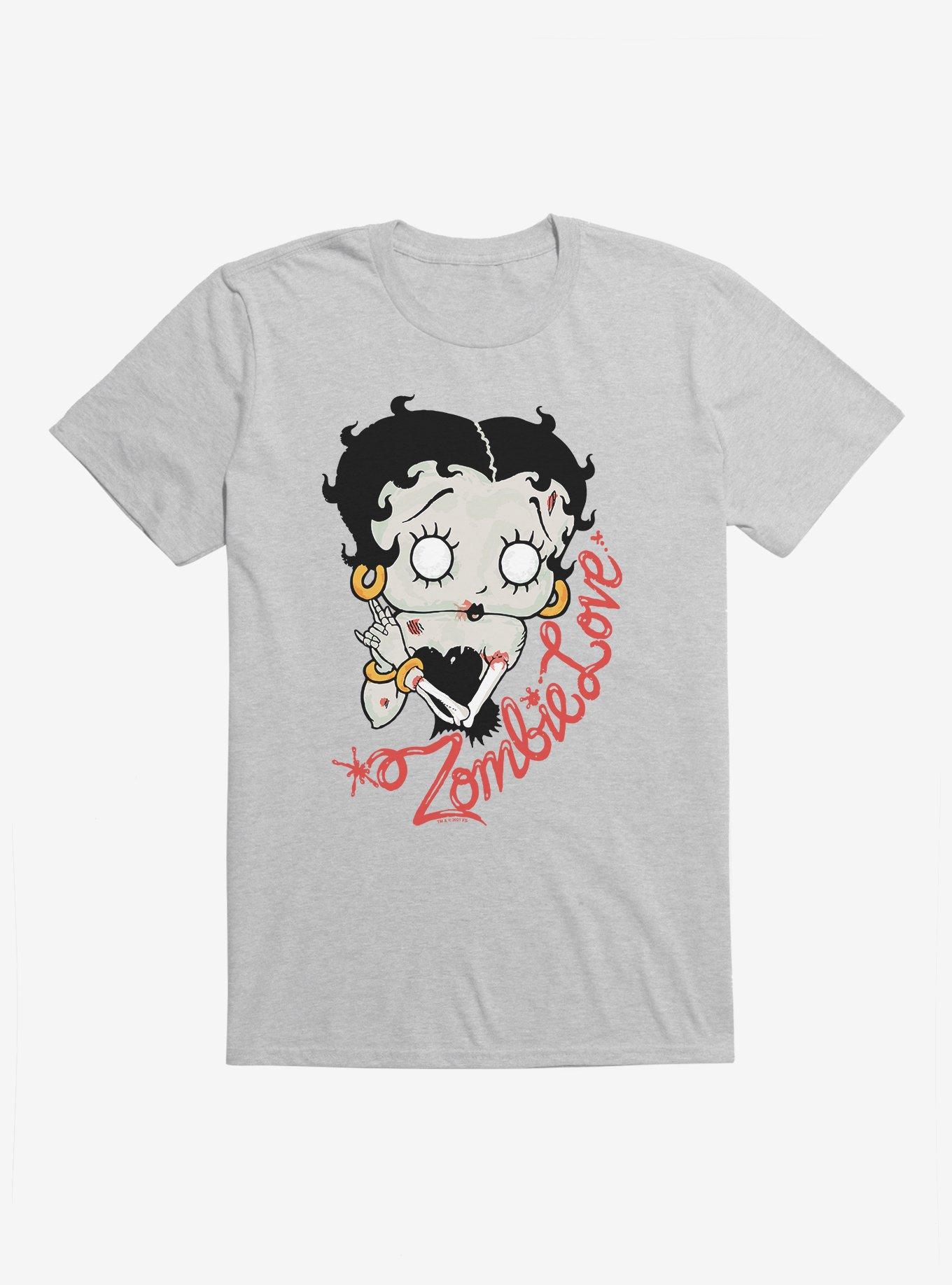 Betty Boop Zombie Love T-Shirt, SPORT GRAY, hi-res