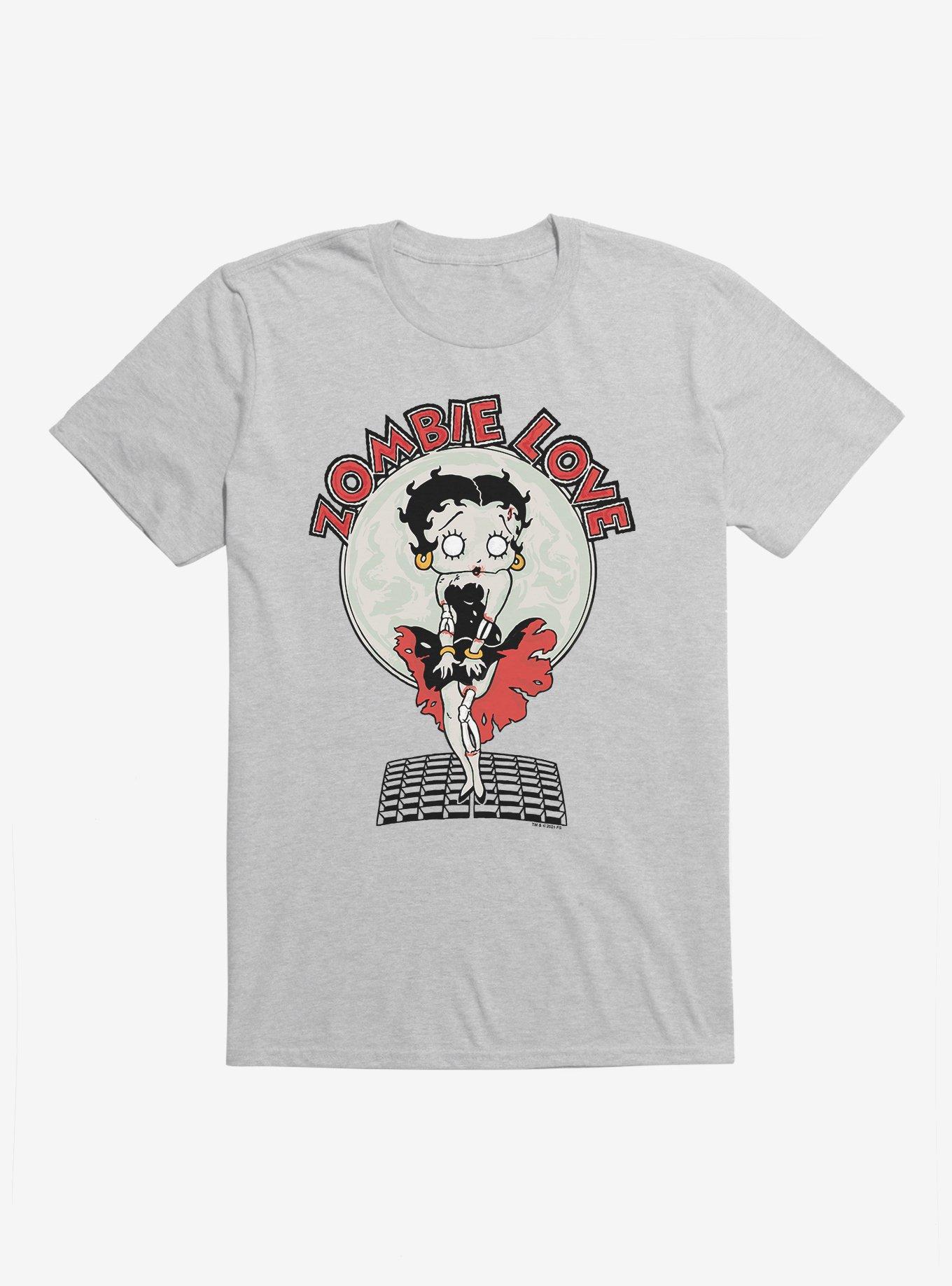 Betty Boop Zombie Love Street Grate T-Shirt, SPORT GRAY, hi-res