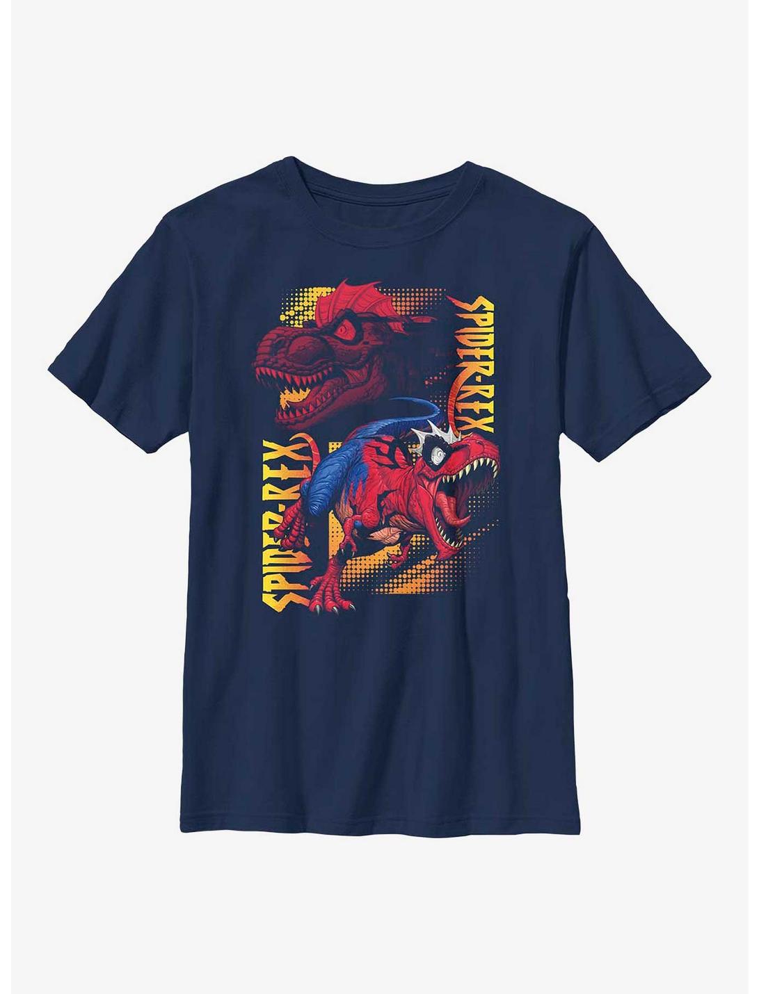 Marvel Spider-Rex Panels Youth T-Shirt, NAVY, hi-res