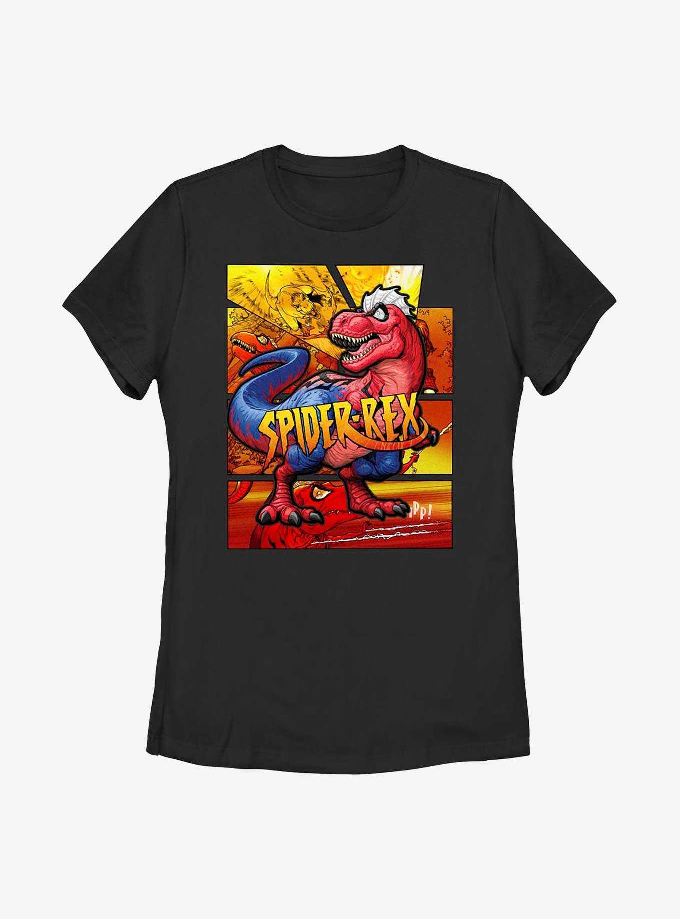 Marvel Spider-Rex Comic Panels Womens T-Shirt, , hi-res