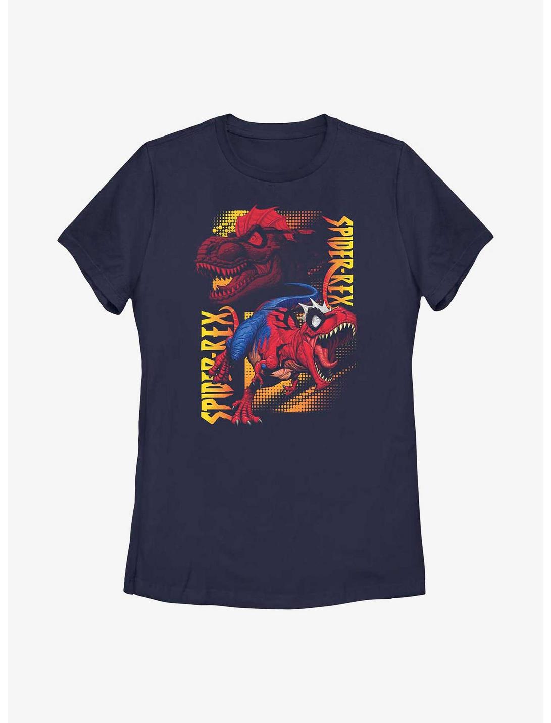 Marvel Spider-Rex Panels Womens T-Shirt, NAVY, hi-res