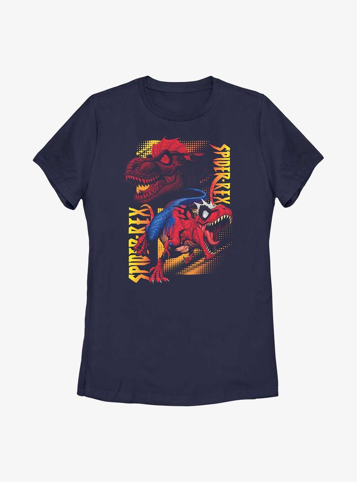Marvel Spider-Rex Panels Womens T-Shirt, NAVY, hi-res