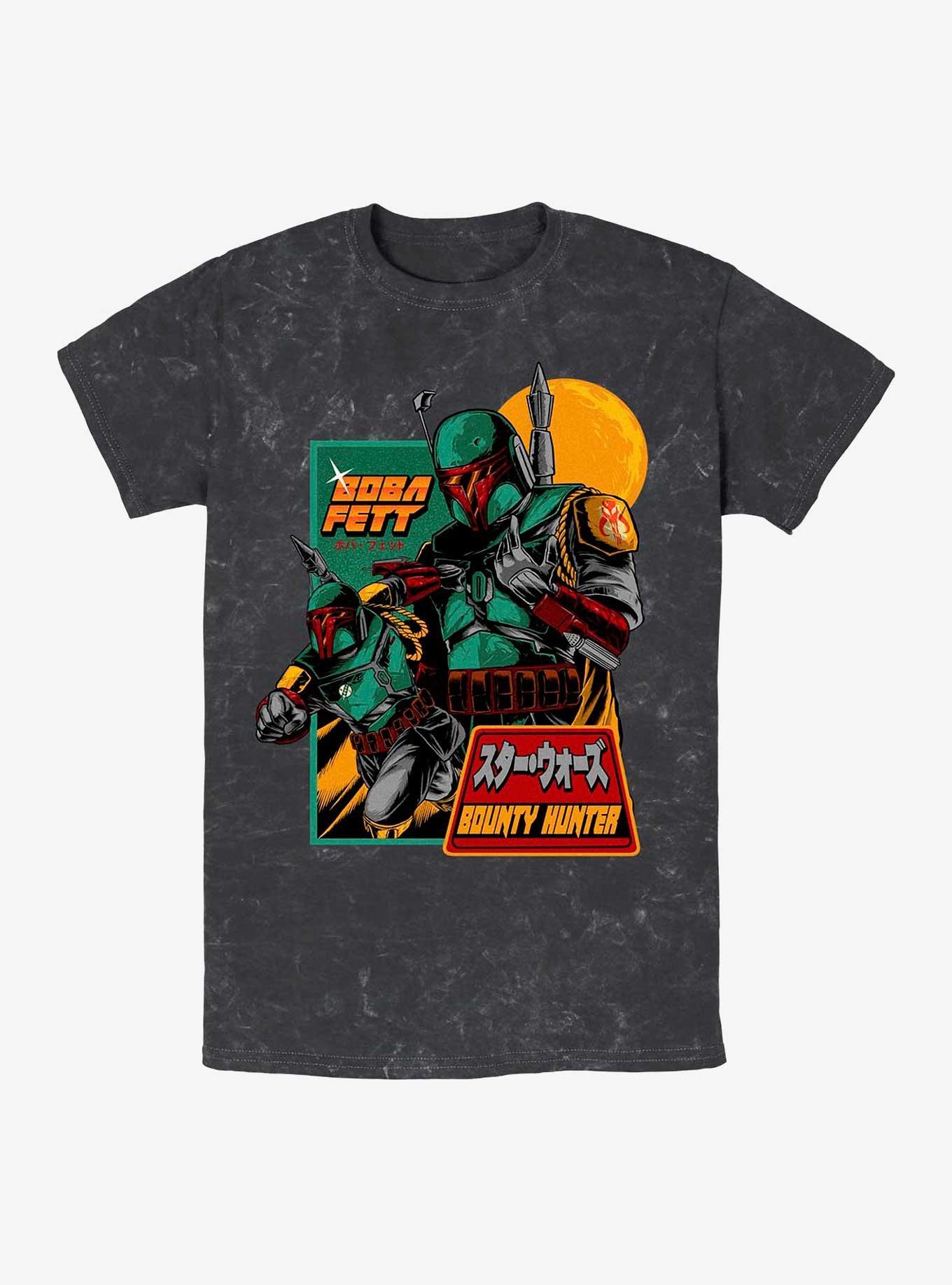 Star Wars Mandalorian Soldier Mineral Wash T-Shirt, BLACK, hi-res