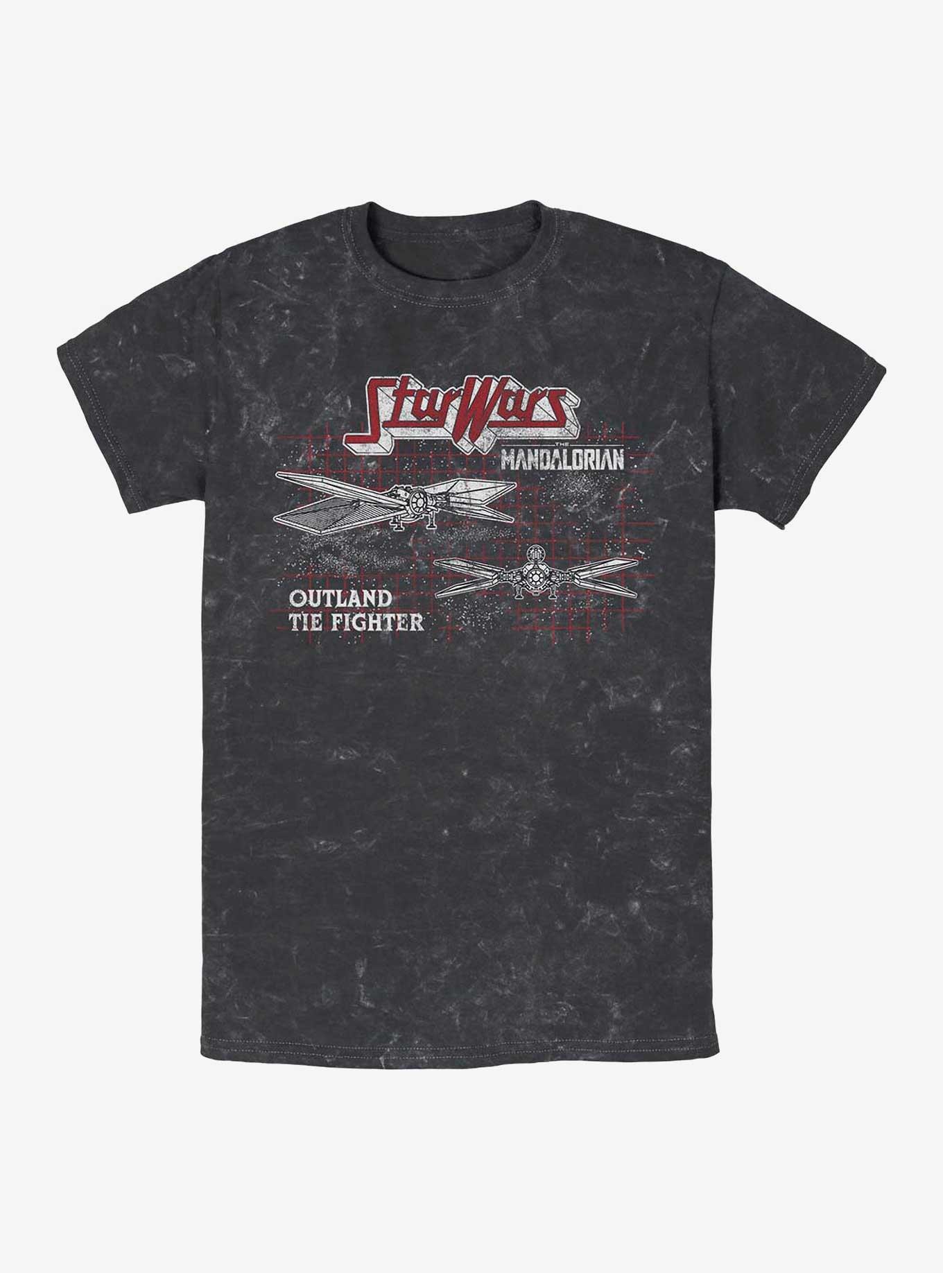 Star Wars The Mandalorian Outland Fighter Mineral Wash T-Shirt, , hi-res