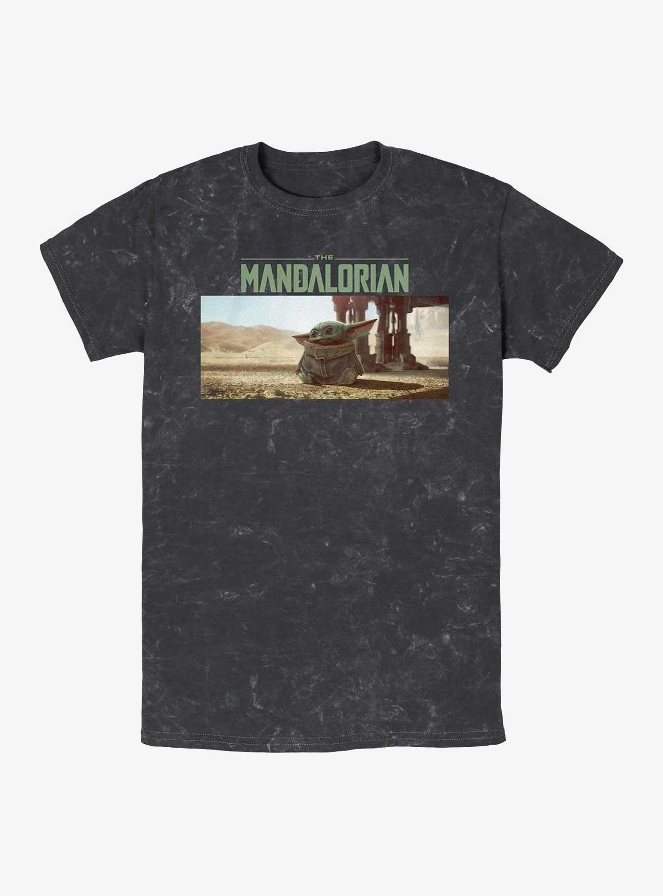 Star Wars The Mandalorian Still Looking Mineral Wash T-Shirt, BLACK, hi-res