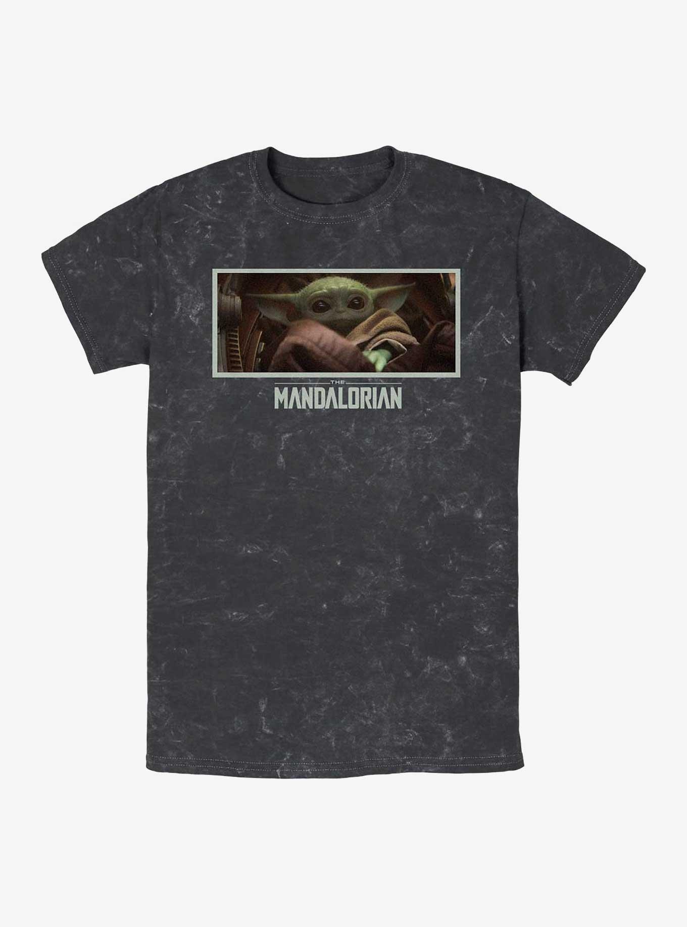 Star Wars The Mandalorian The Stare Mineral Wash T-Shirt, BLACK, hi-res