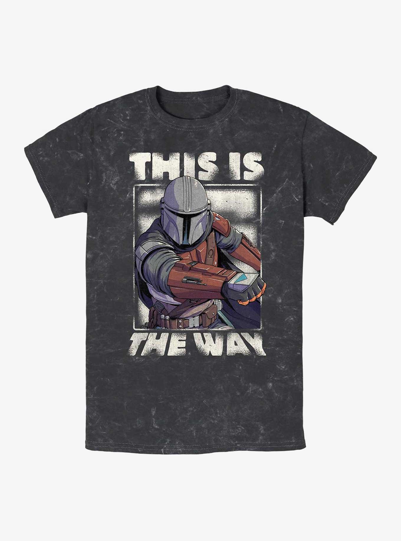 Star Wars The Mandalorian The Way Mineral Wash T-Shirt, BLACK, hi-res