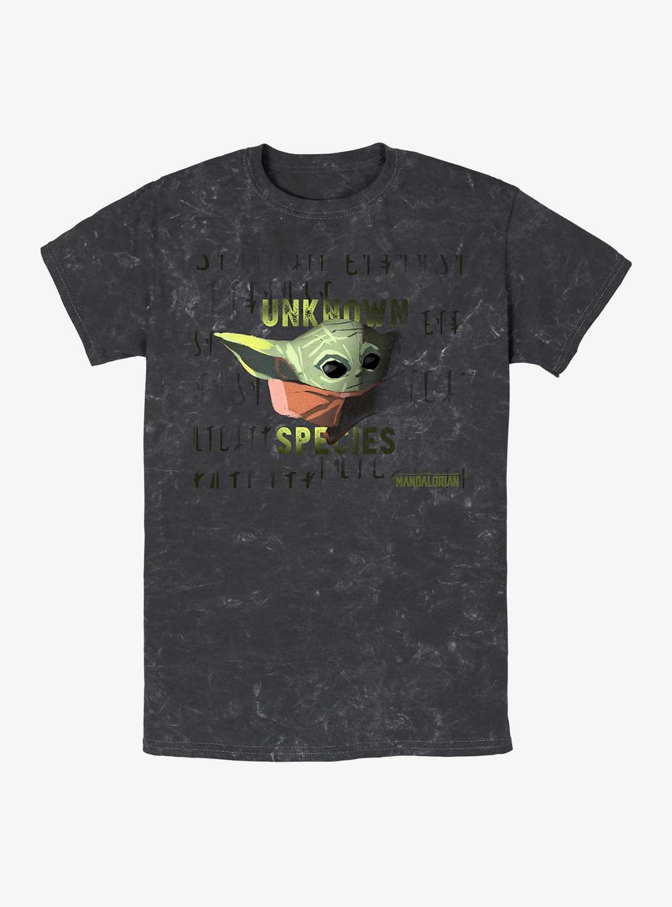 Star Wars The Mandalorian Unknown Species The Child Mineral Wash T-Shirt, BLACK, hi-res