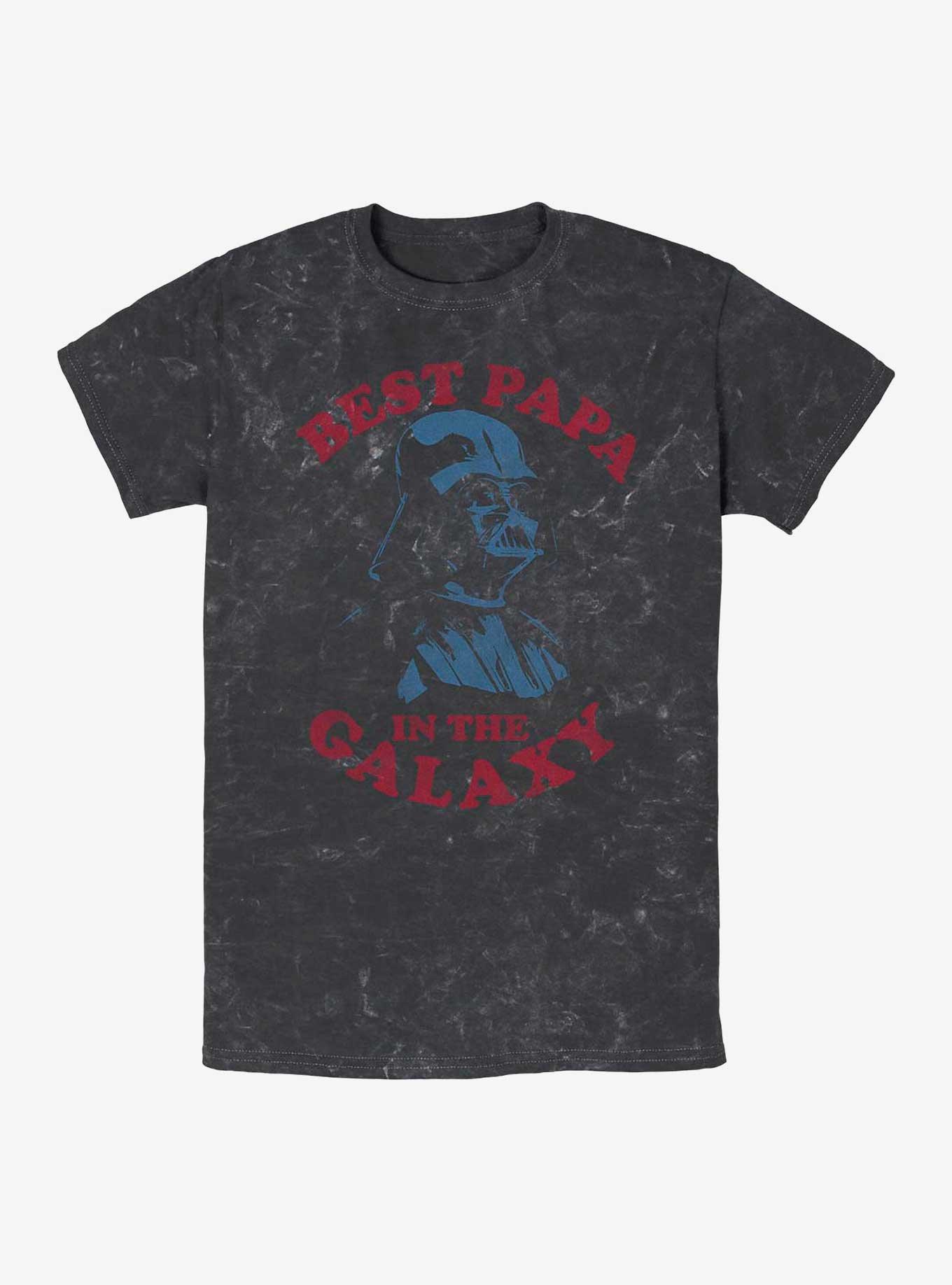 Star Wars Best Papa Darth Vader Mineral Wash T-Shirt, BLACK, hi-res