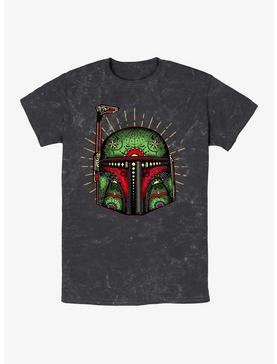 Star Wars Boba Sugar Skull Mineral Wash T-Shirt, , hi-res