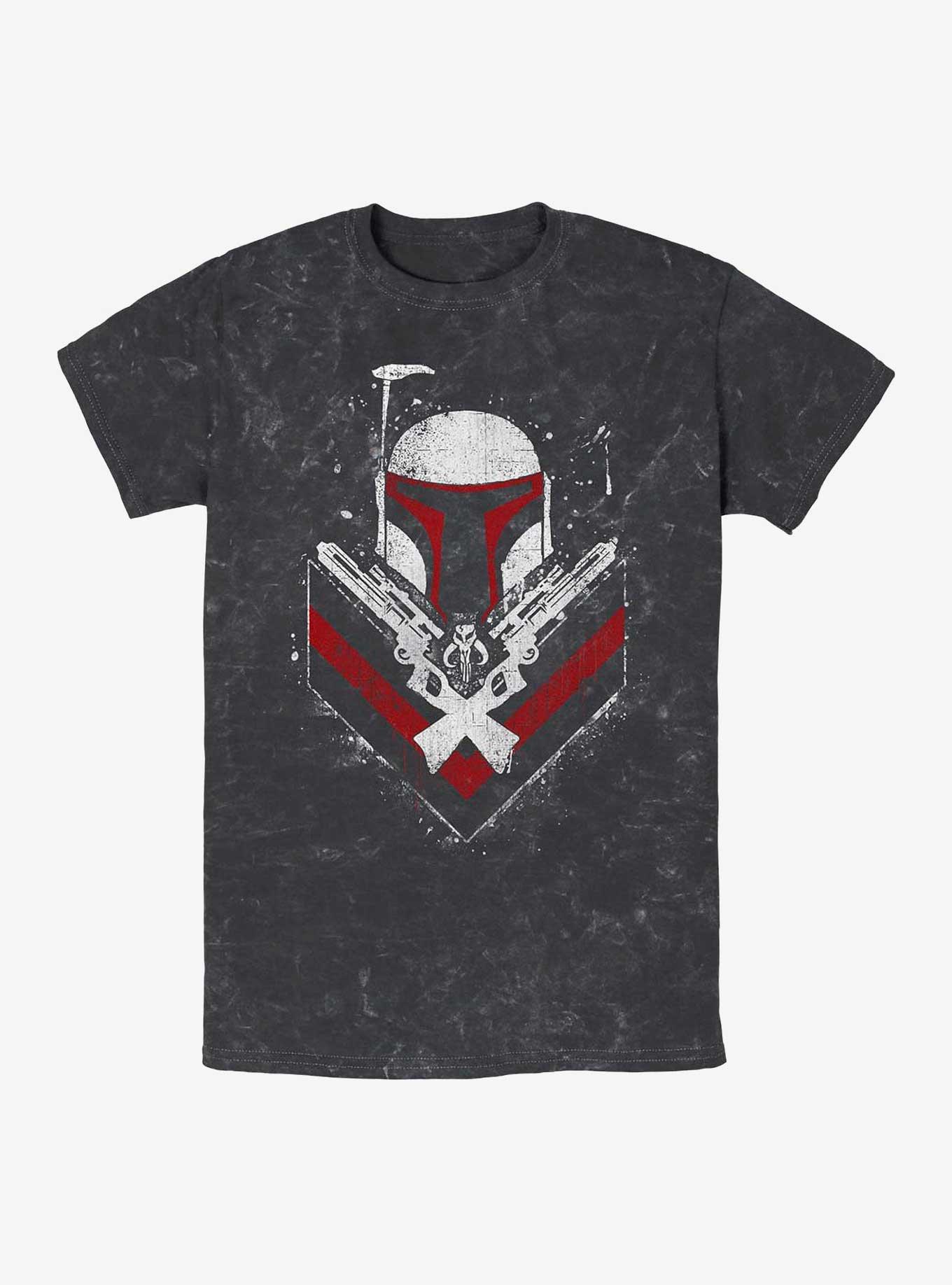 Star Wars Crossed Weapons Boba Fett Mineral Wash T-Shirt
