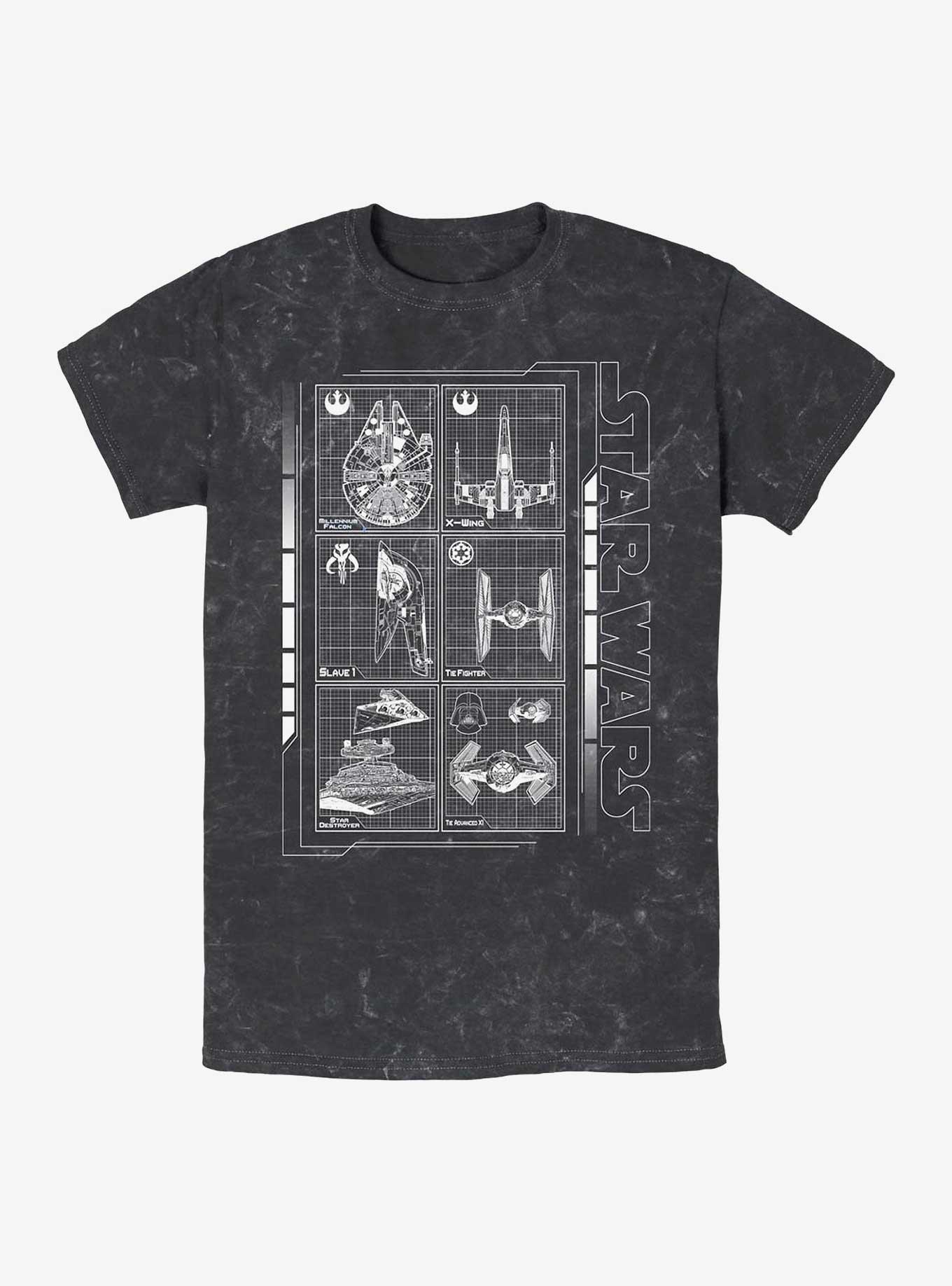 Star Wars Battle Ships Mineral Wash T-Shirt, , hi-res