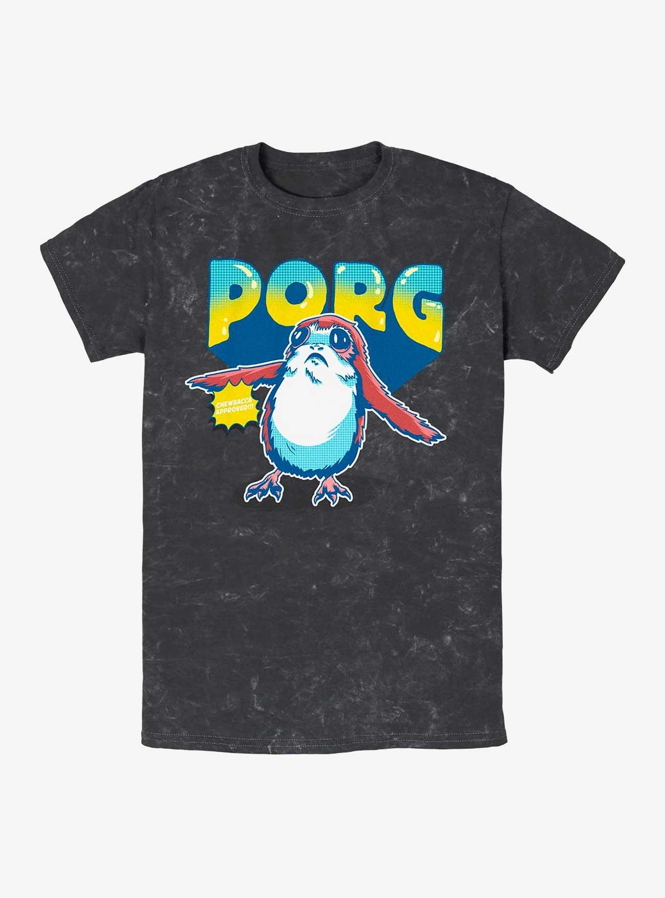 Star Wars: Episode VIII - The Last Jedi Porg Mineral Wash T-Shirt, BLACK, hi-res