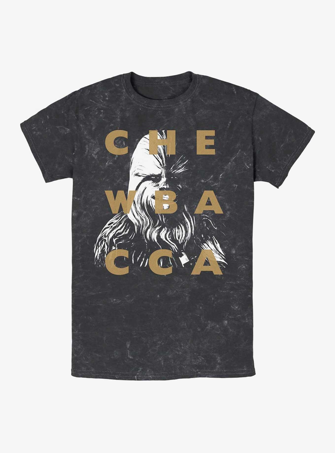 Star Wars: The Clone Wars Chewbacca Mineral Wash T-Shirt, BLACK, hi-res