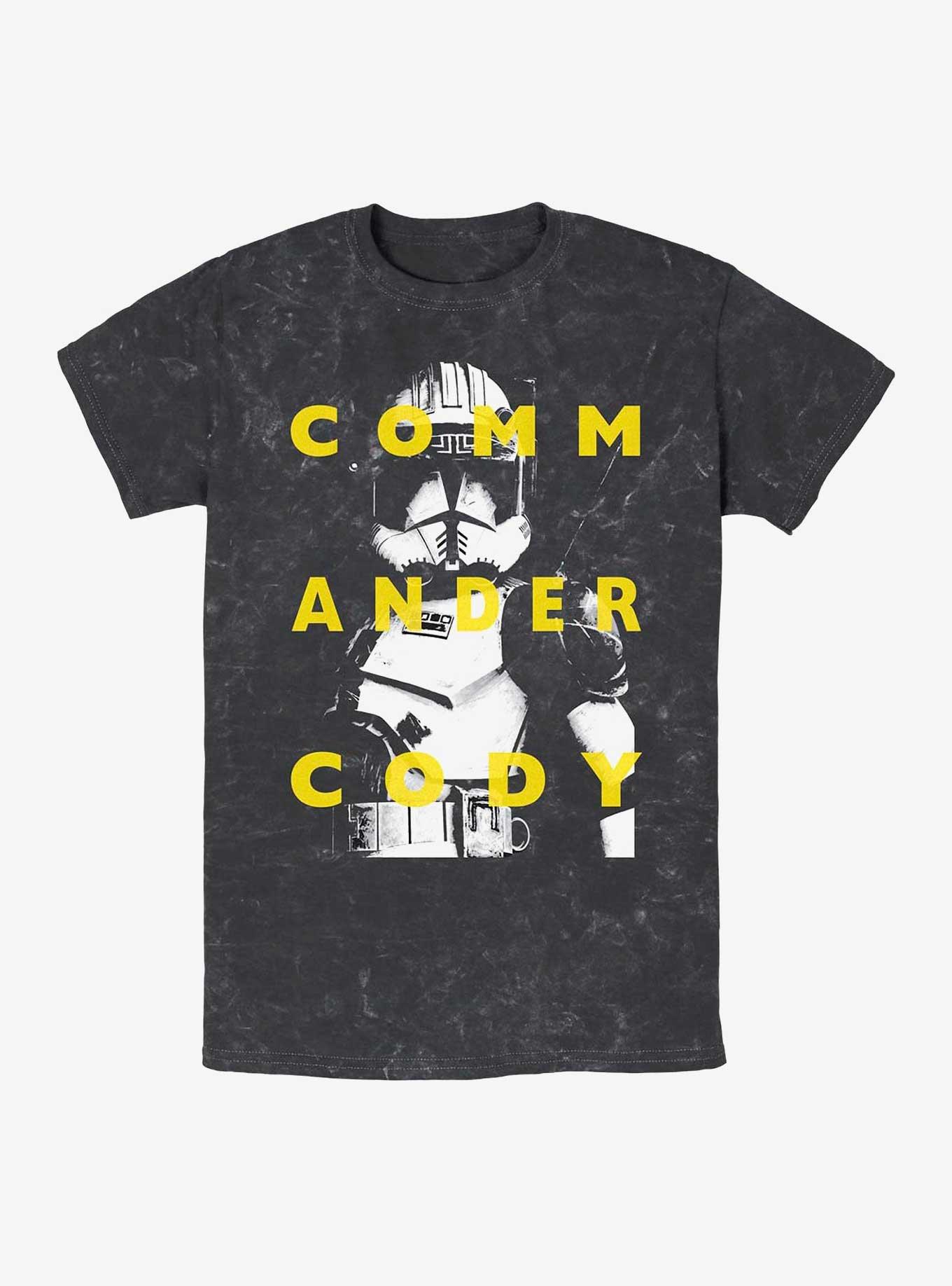 Star Wars: The Clone Wars Commander Cody Mineral Wash T-Shirt, BLACK, hi-res