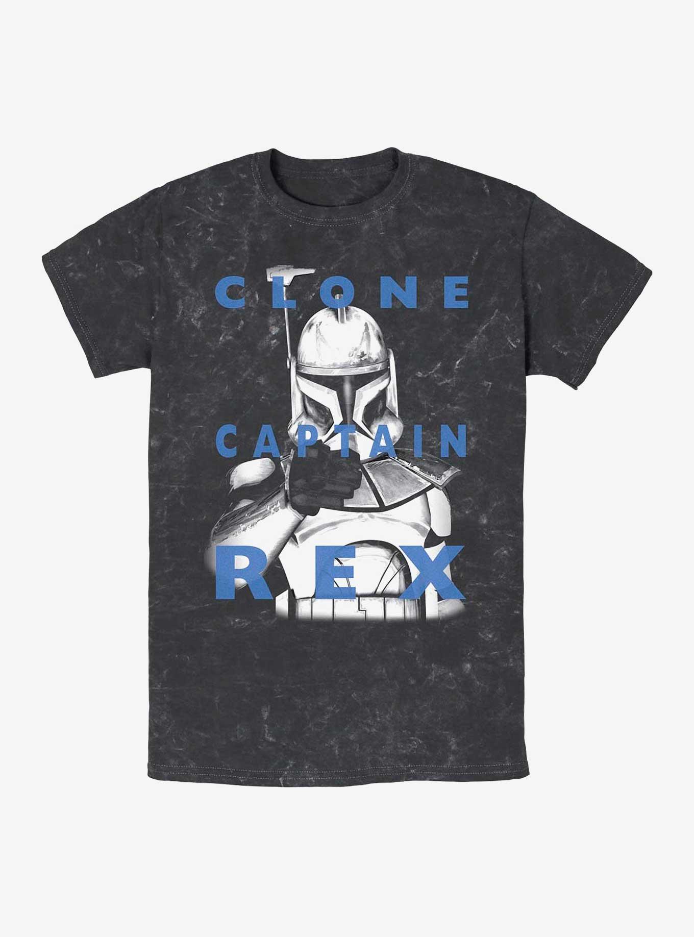 Star Wars: The Clone Wars Clone Captain Rex Mineral Wash T-Shirt, BLACK, hi-res