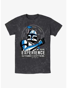 Star Wars: The Clone Wars Experience Outranks Everything Mineral Wash T-Shirt, , hi-res