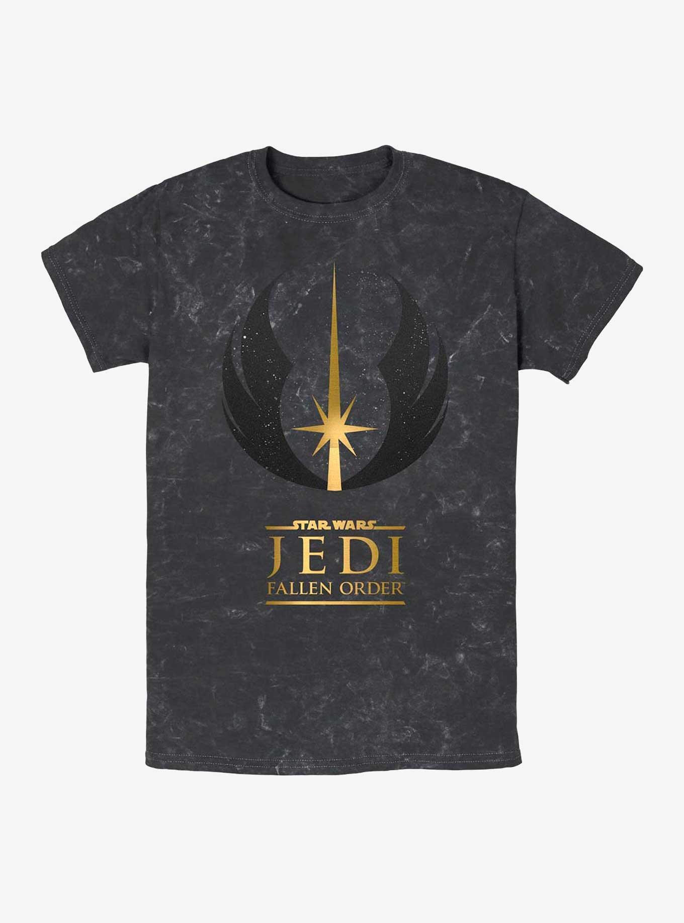 Star Wars Jedi: Fallen Order Jedi Symbol Mineral Wash T-Shirt, BLACK, hi-res