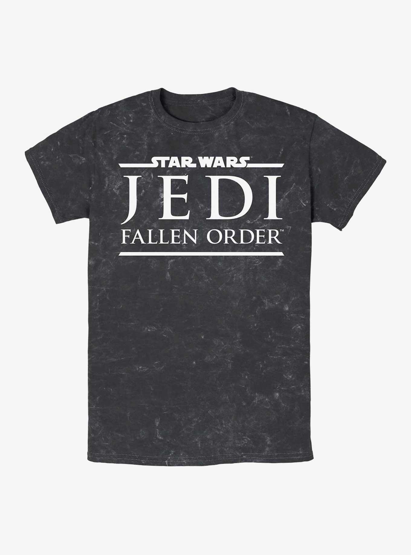 Star Wars Jedi: Fallen Order Logo Mineral Wash T-Shirt, BLACK, hi-res