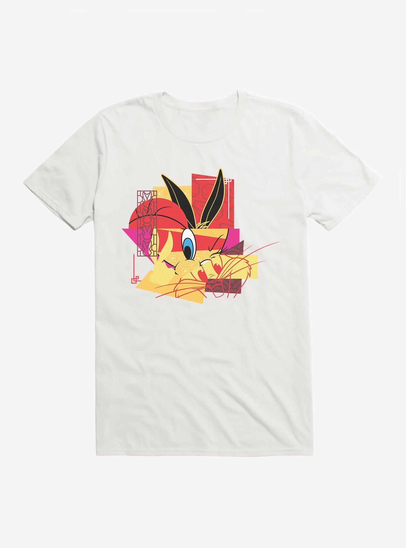 Looney Tunes Bugs Bunny Face Collage T-Shirt, WHITE, hi-res