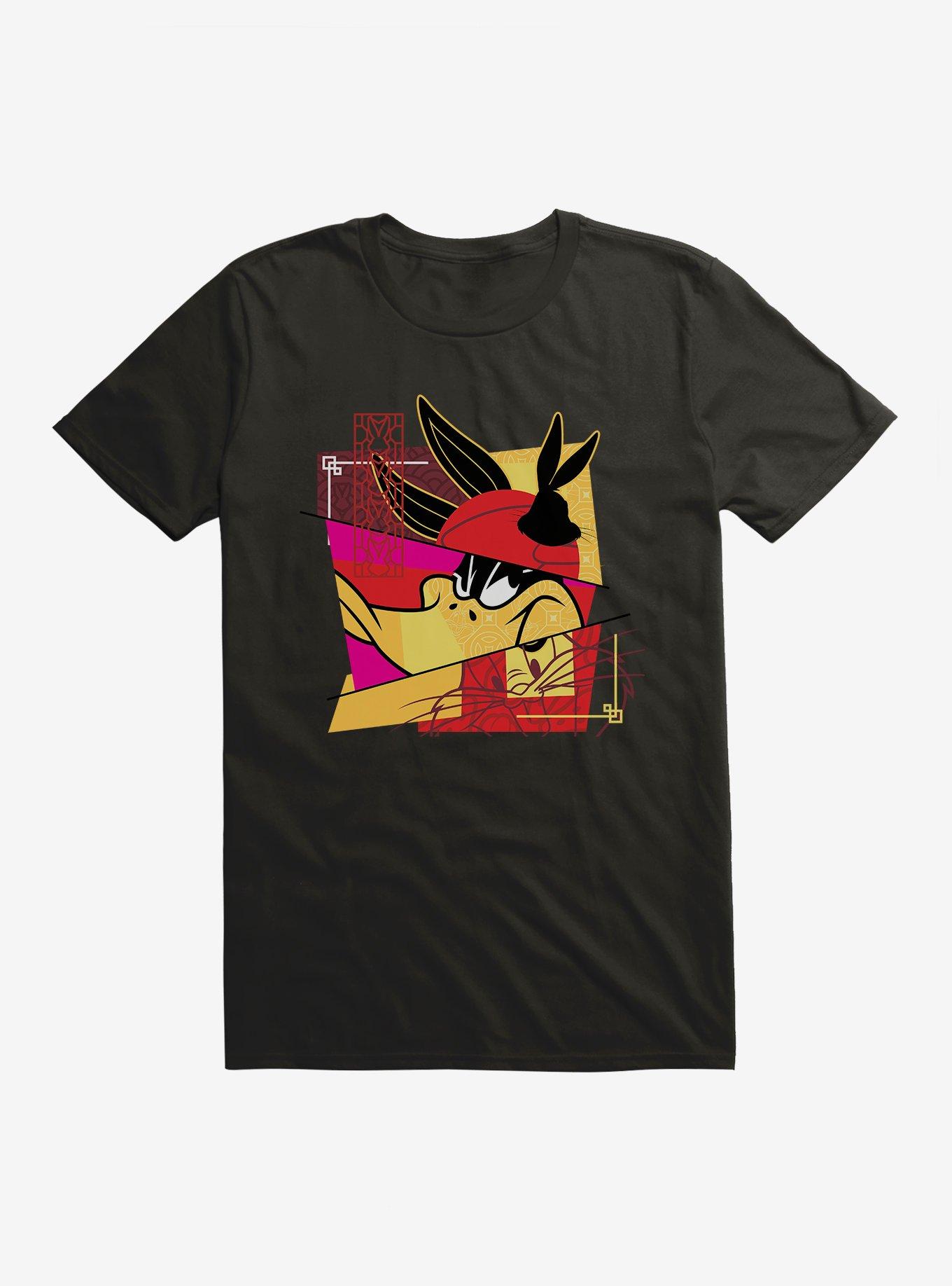 Looney Tunes Daffy Duck Bunny Collage T-Shirt, BLACK, hi-res