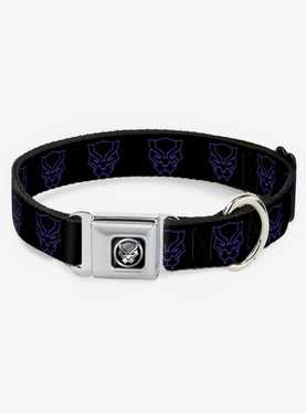 Marvel Black Panther Avengers Icon Black Seatbelt Buckle Dog Collar, , hi-res