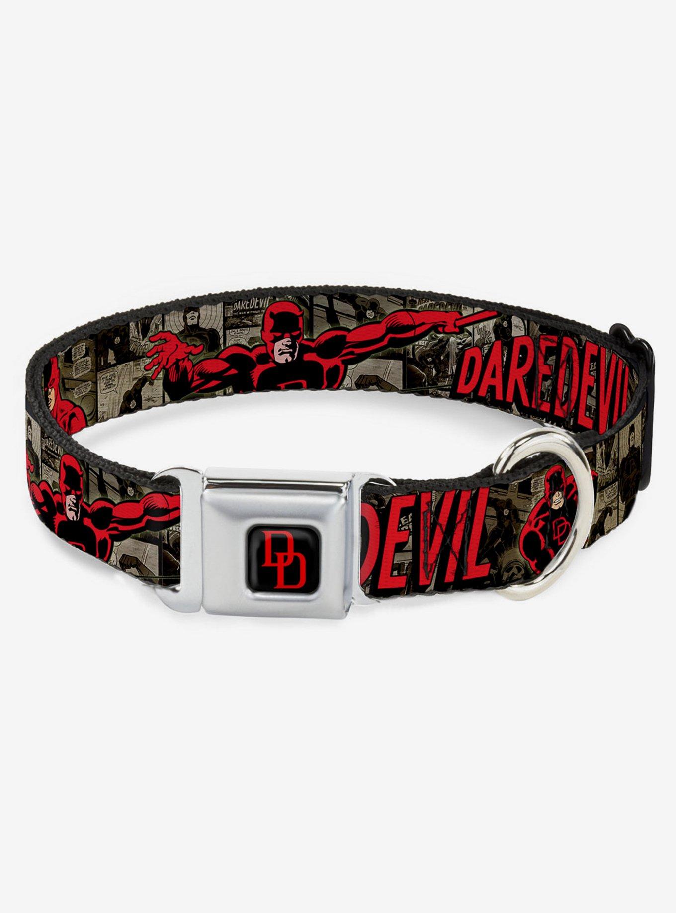 Marvel Daredevil Action Poses Comic Panels Seatbelt Buckle Dog Collar, , hi-res