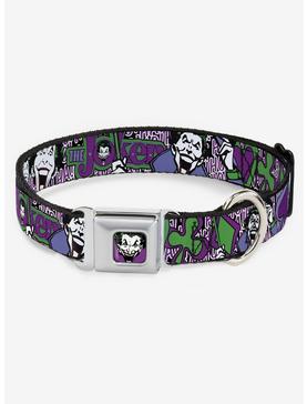 DC Comics The Joker Face Logo Spades Seatbelt Buckle Dog Collar, , hi-res