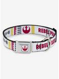 Star Wars Rebel Pilot Rebel Alliance Insignia X Wing Fighter Seatbelt Buckle Dog Collar, BRIGHT WHITE, hi-res