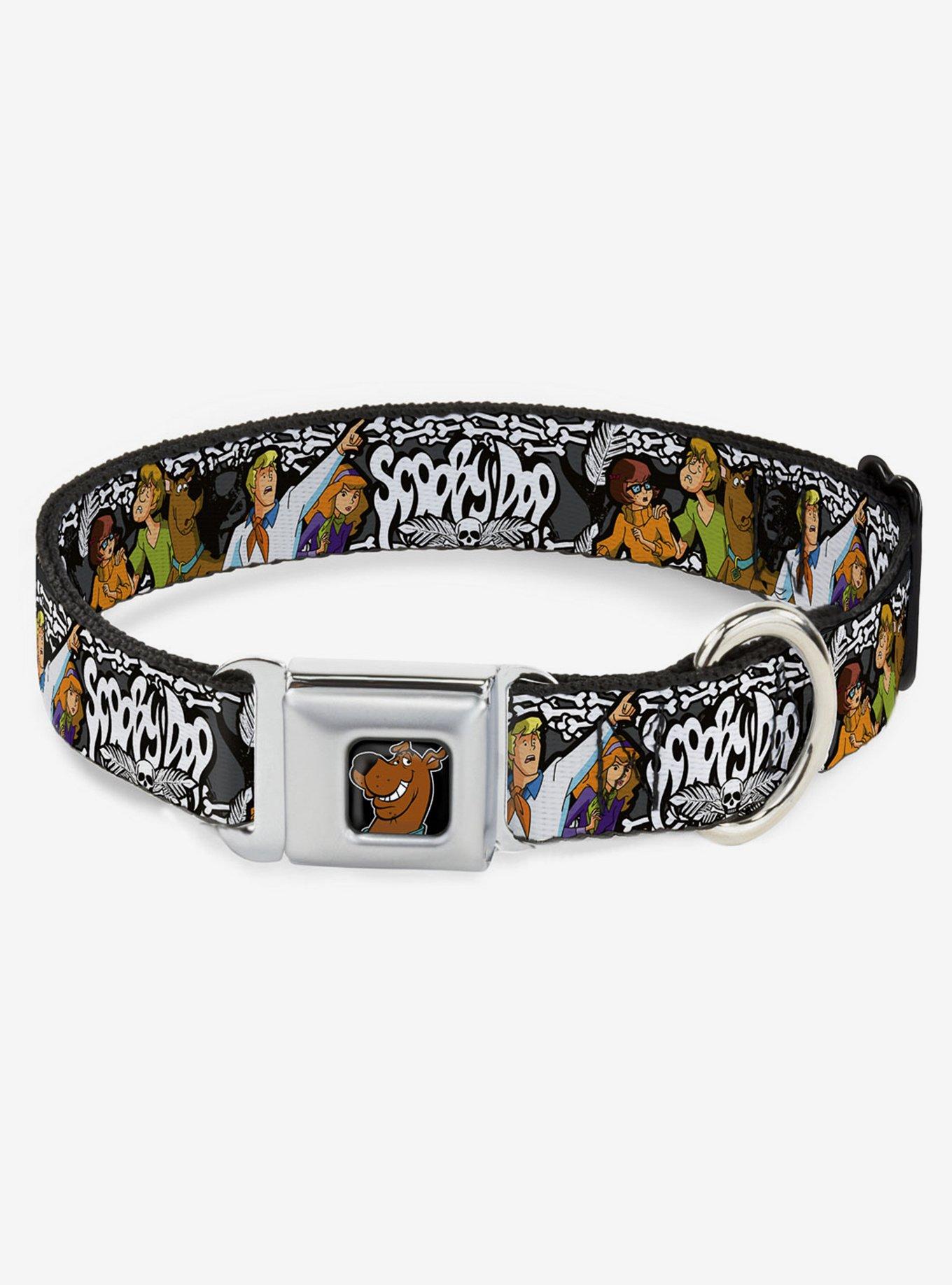 Scooby-Doo! Group Pose Bones Seatbelt Buckle Dog Collar, , hi-res