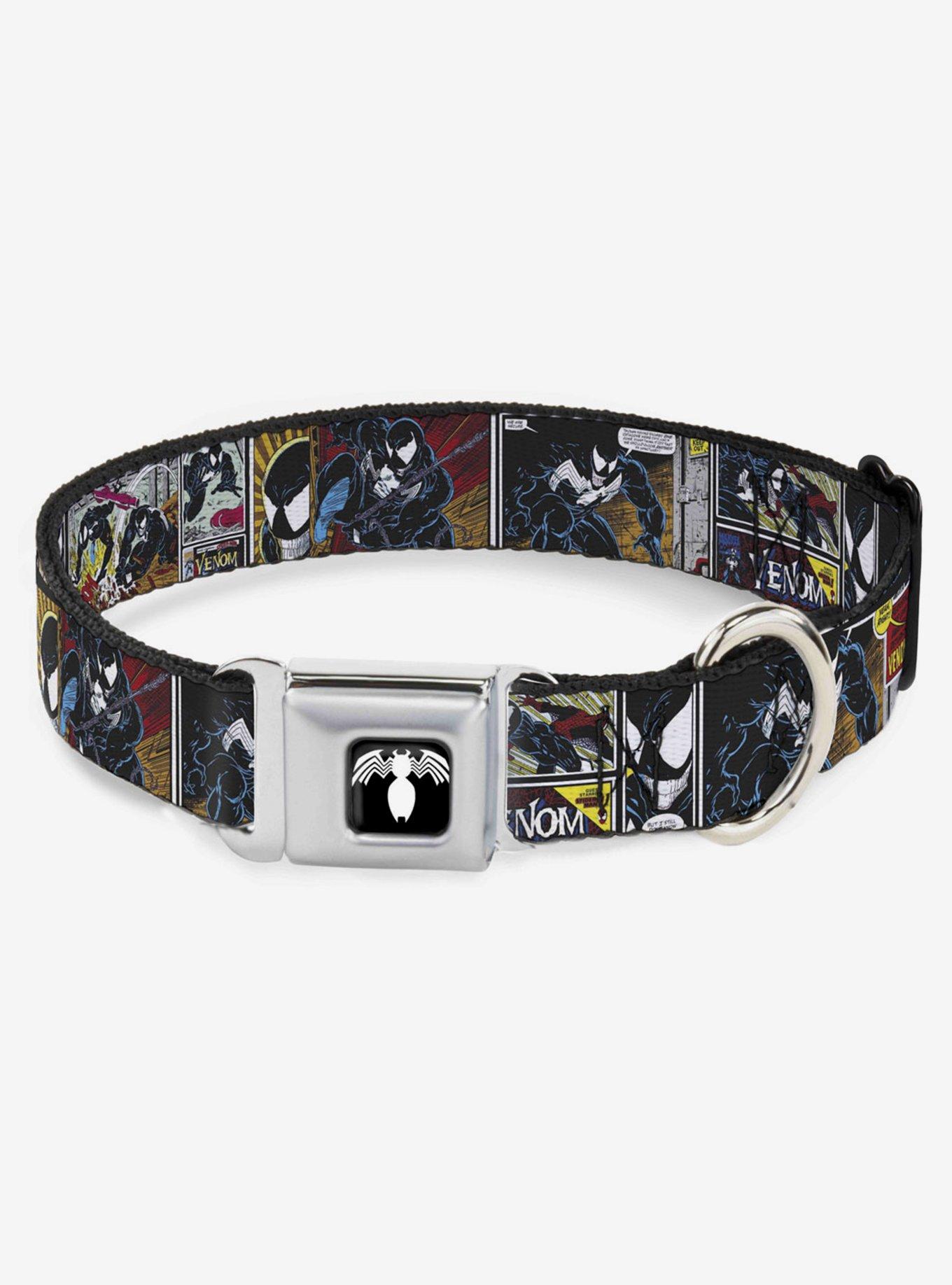 Marvel Venom Comic Book Panels Seatbelt Buckle Dog Collar, MULTI, hi-res