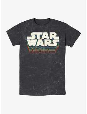 Star Wars Retro Gradient Logo Mineral Wash T-Shirt, , hi-res