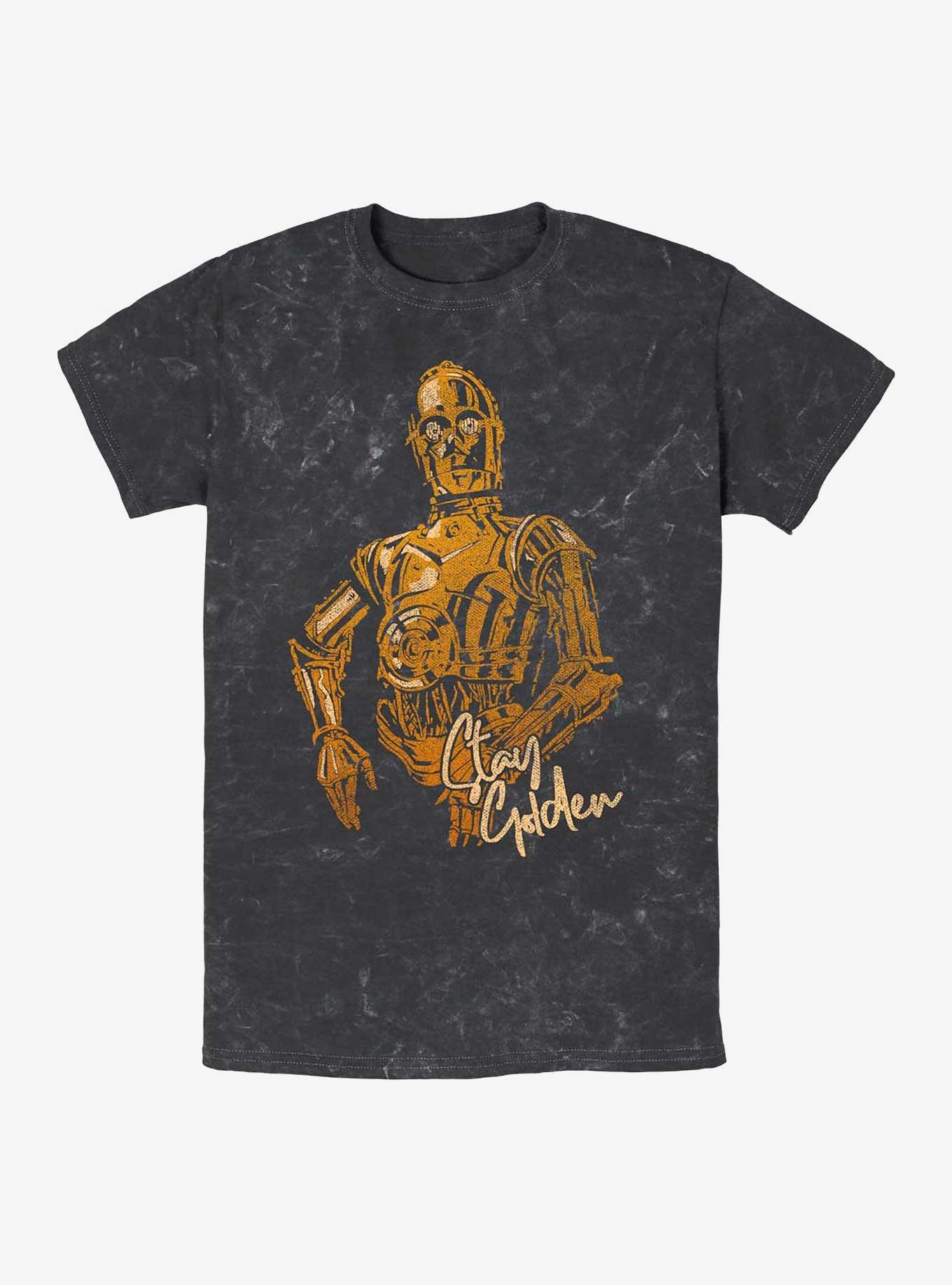 Star Wars: The Rise Of Skywalker C-3P0 Stay Golden Mineral Wash T-Shirt, , hi-res