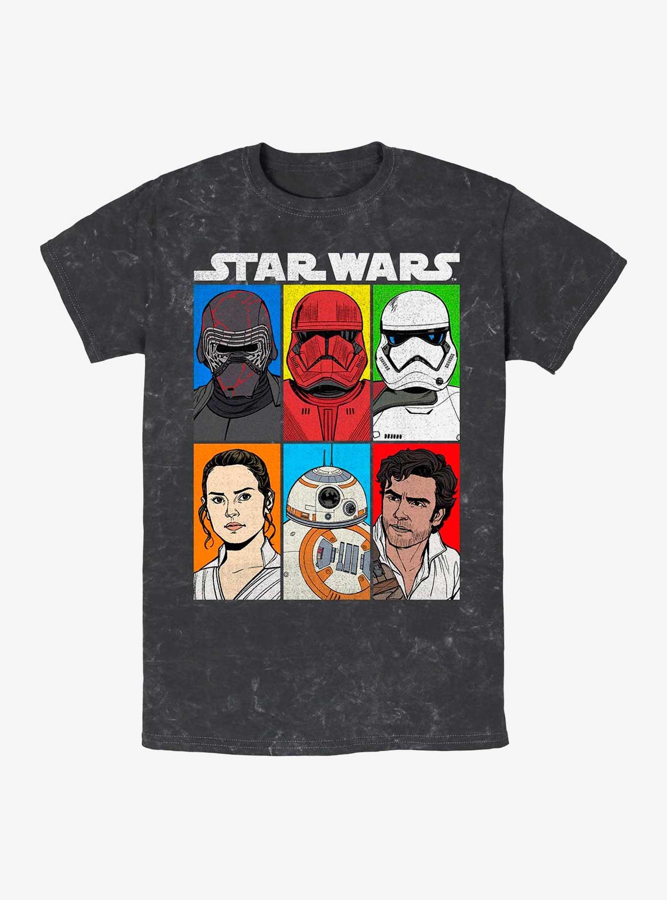 Star Wars Episode IX The Rise Of Skywalker Friend Or Foe Mineral Wash T-Shirt, BLACK, hi-res