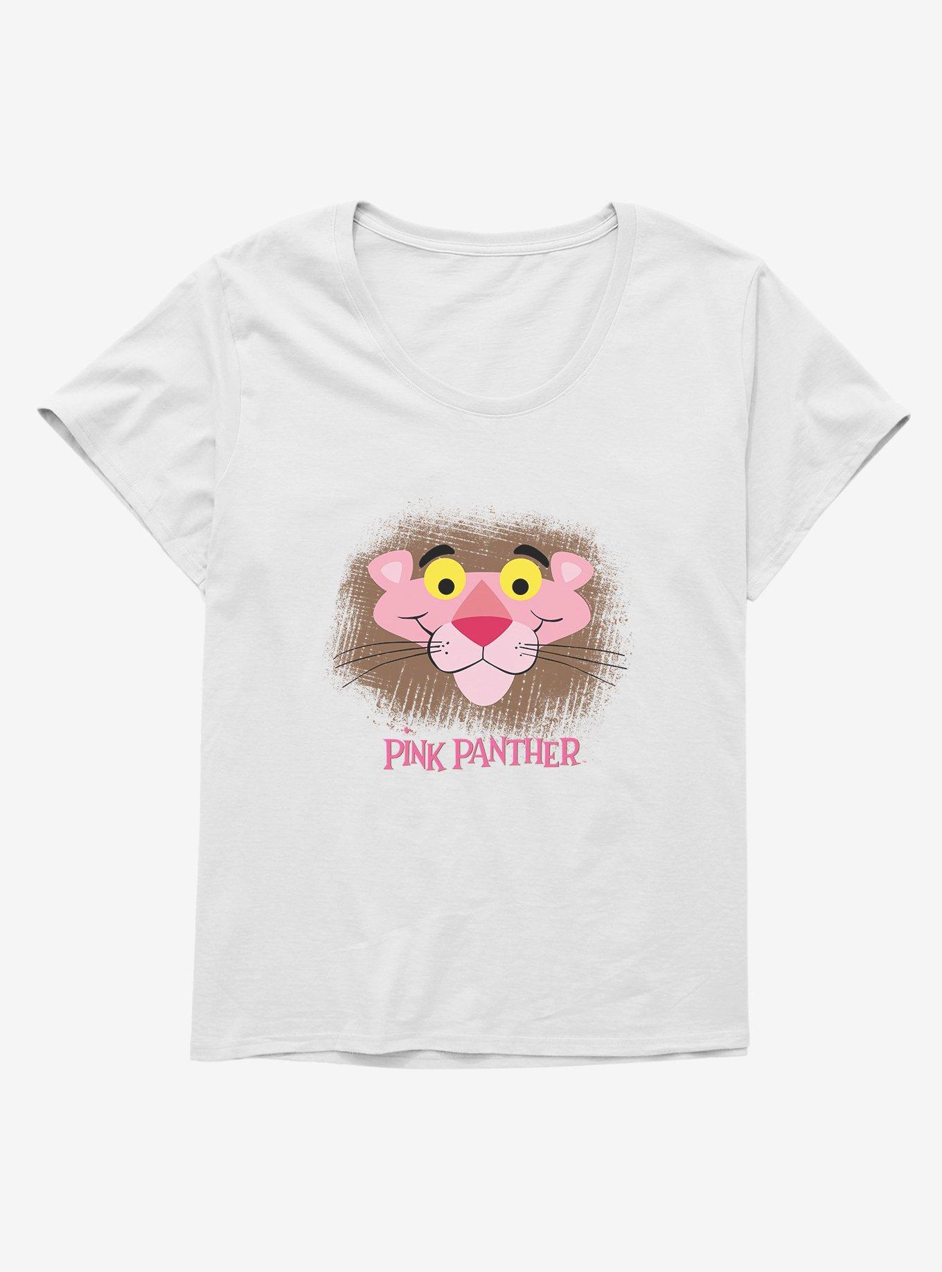 Pink Panther Cute Smirk Girls T-Shirt Plus Size, WHITE, hi-res